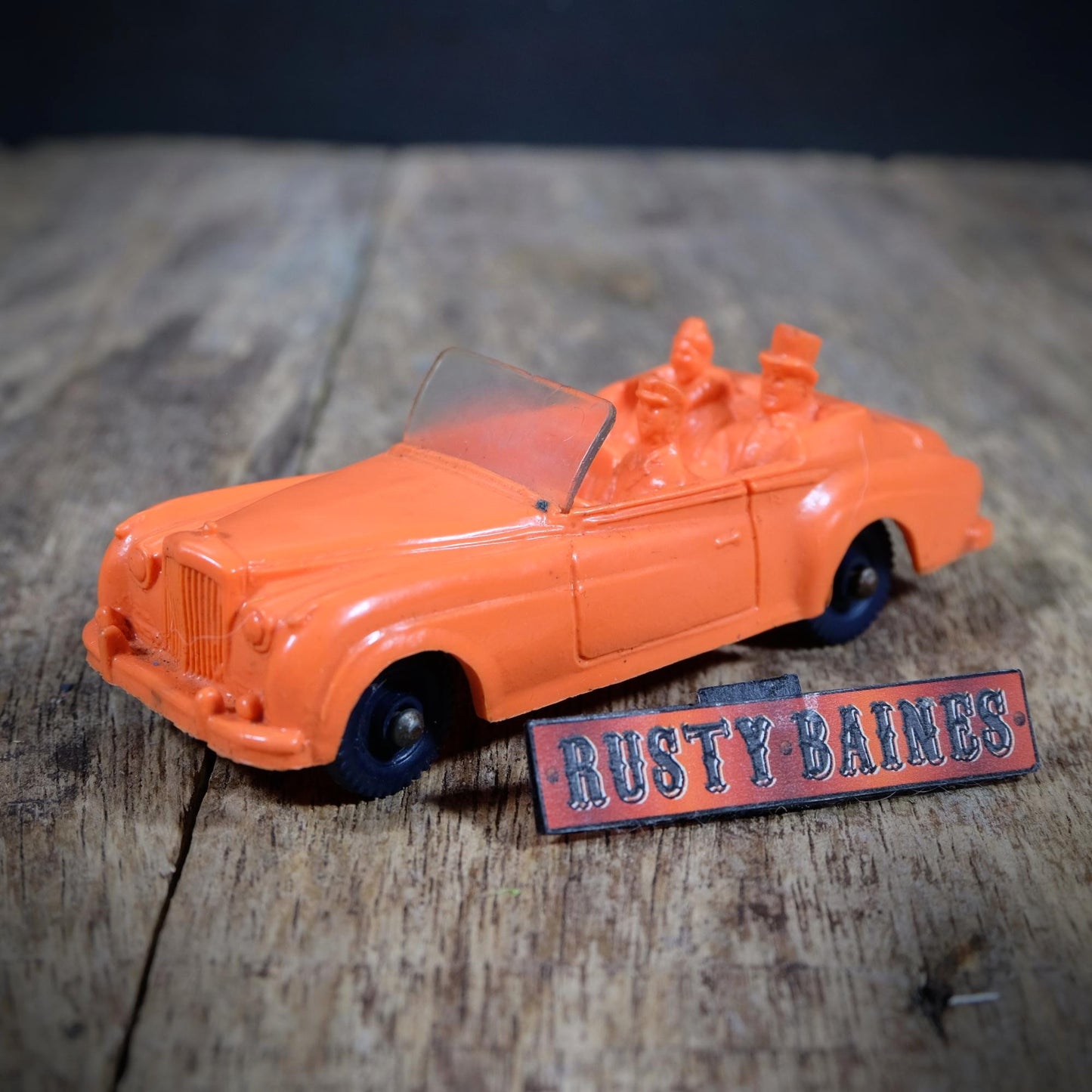 Vintage Rubber Car by Tomte Bentley S2, Orange