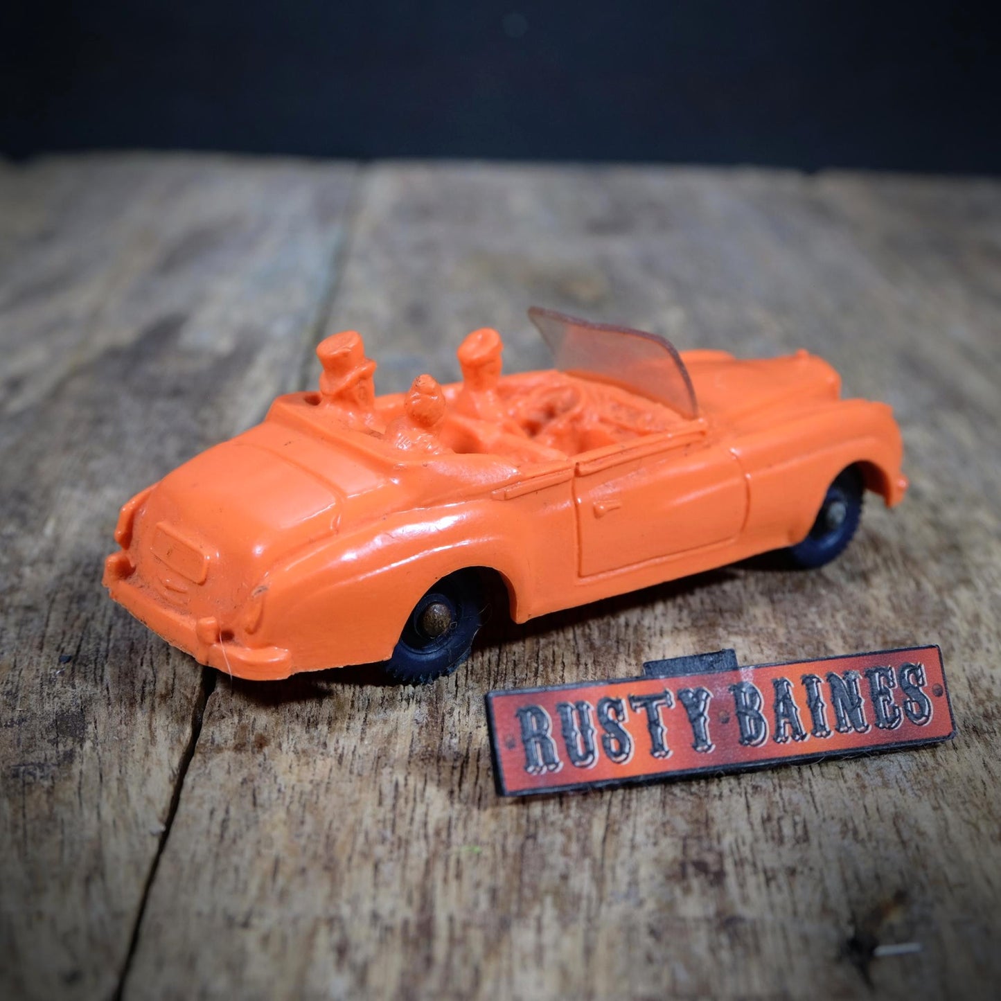 Vintage Rubber Car by Tomte Bentley S2, Orange