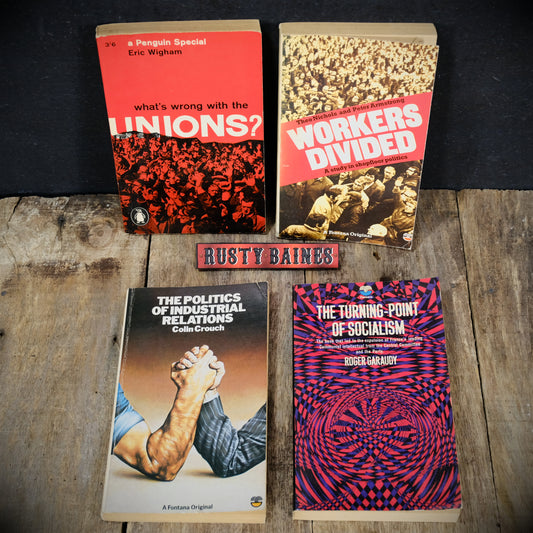 Vintage Paperback Book Bundle, Industrial Relations, Unions, Socialism