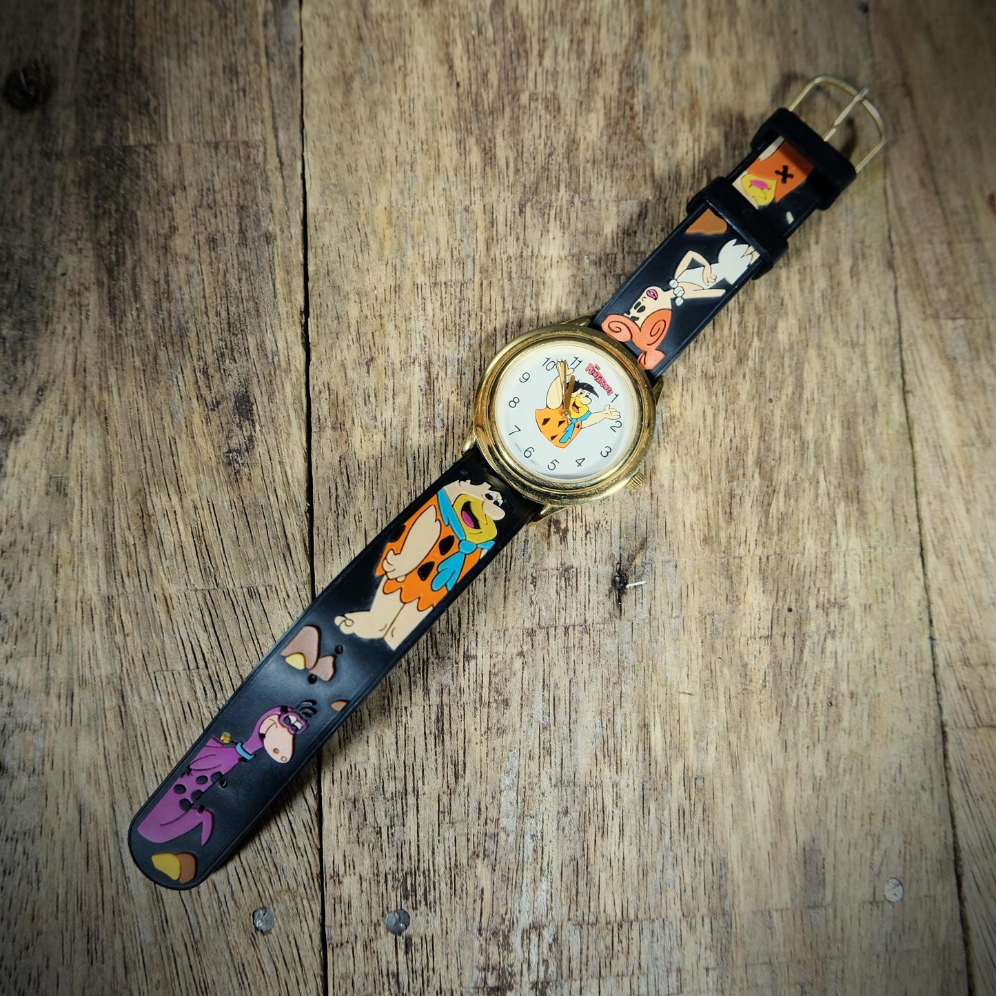 A 1990's Waltham Flintstones Watch in Original Tin