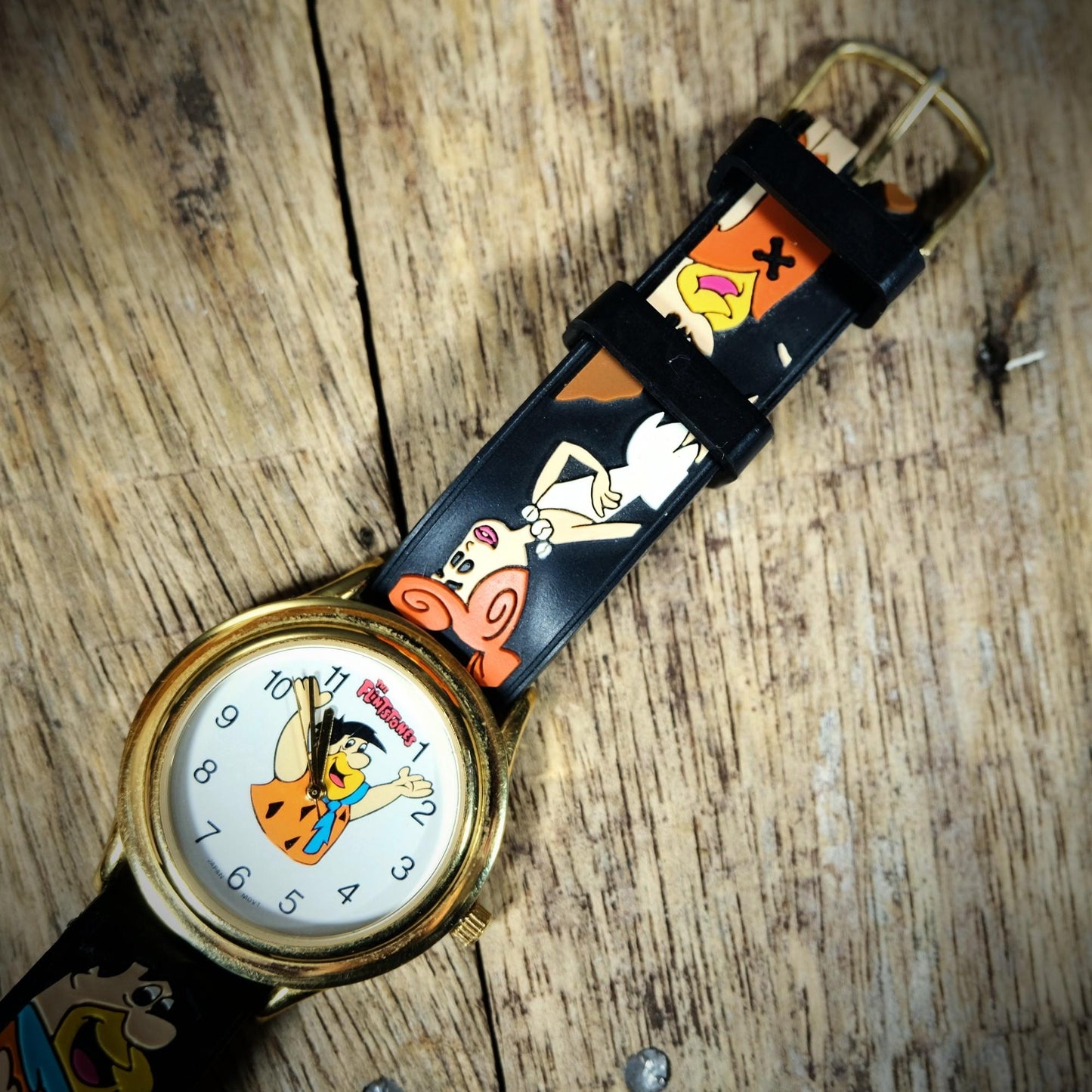 A 1990's Waltham Flintstones Watch in Original Tin