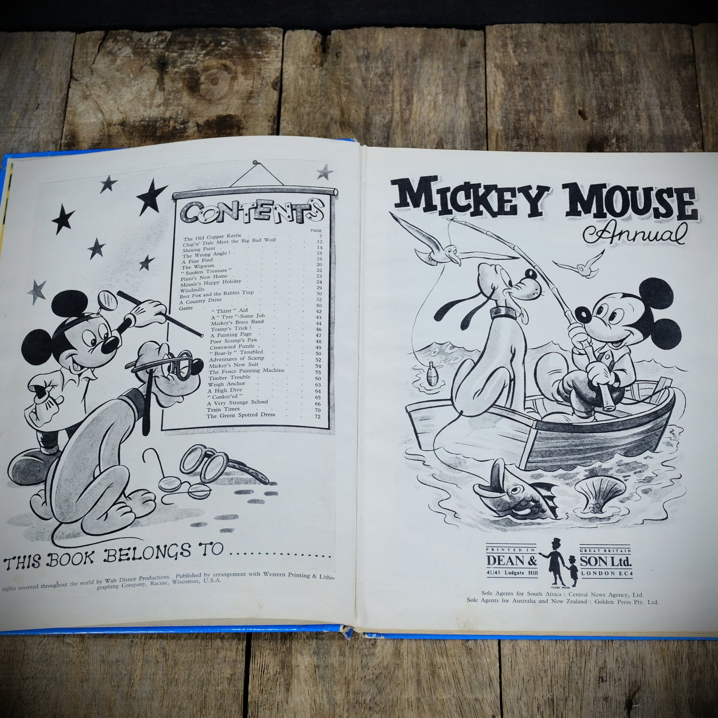 Walt Disney's Mickey Mouse Annual, Vintage Children's Hardcover