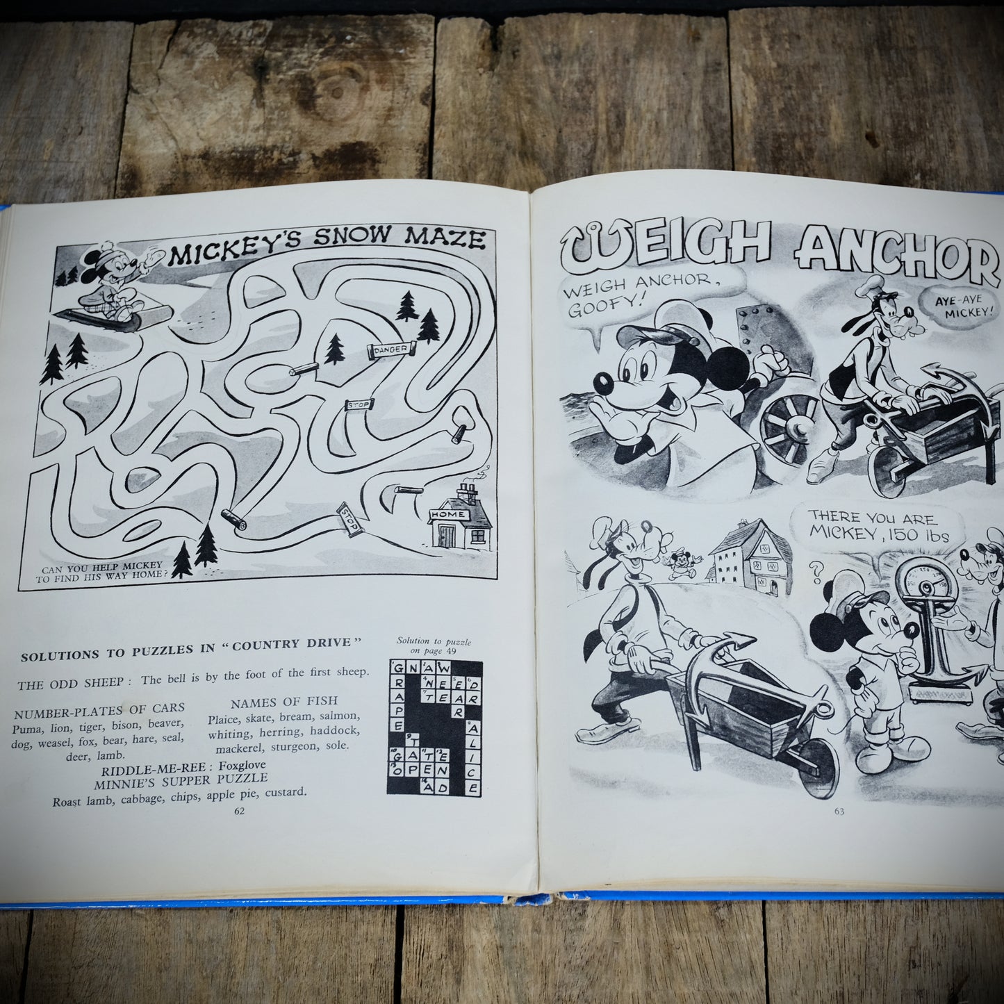 Walt Disney's Mickey Mouse Annual, Vintage Children's Hardcover