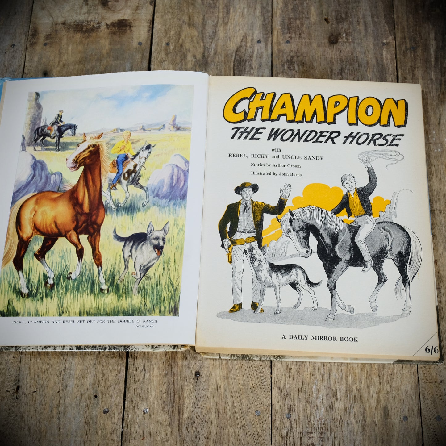 Champion the Wonder Horse, Daily Mirror 1958, Vintage Children's Hardcover