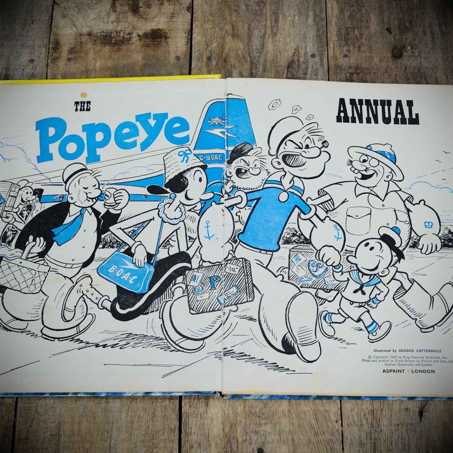 The Popeye Annual, Published 1960, Vintage Children's Hardcover