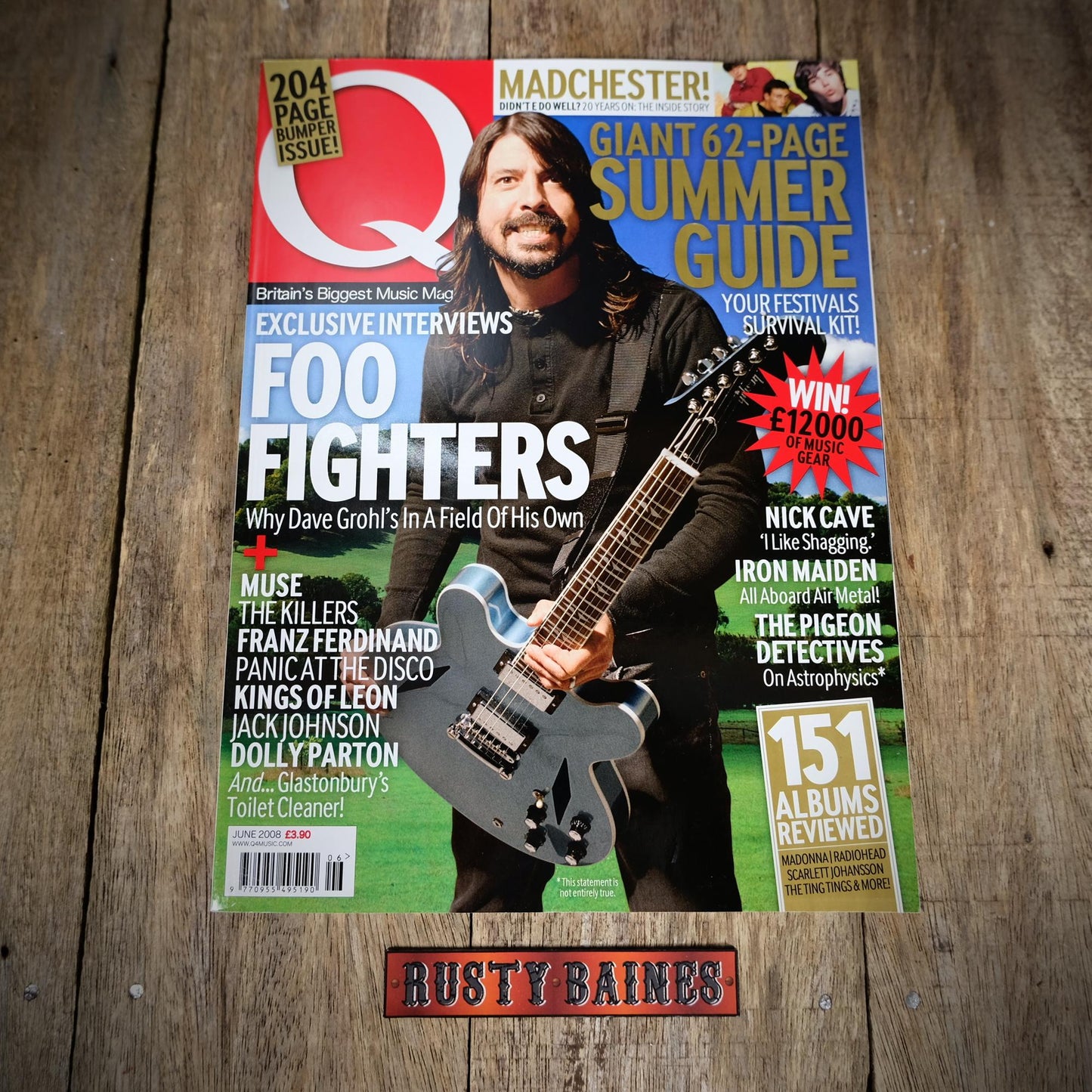 Q Magazine June 2008, Nick Cave, Foo Fighters, Iron Maiden, Kings of Leon