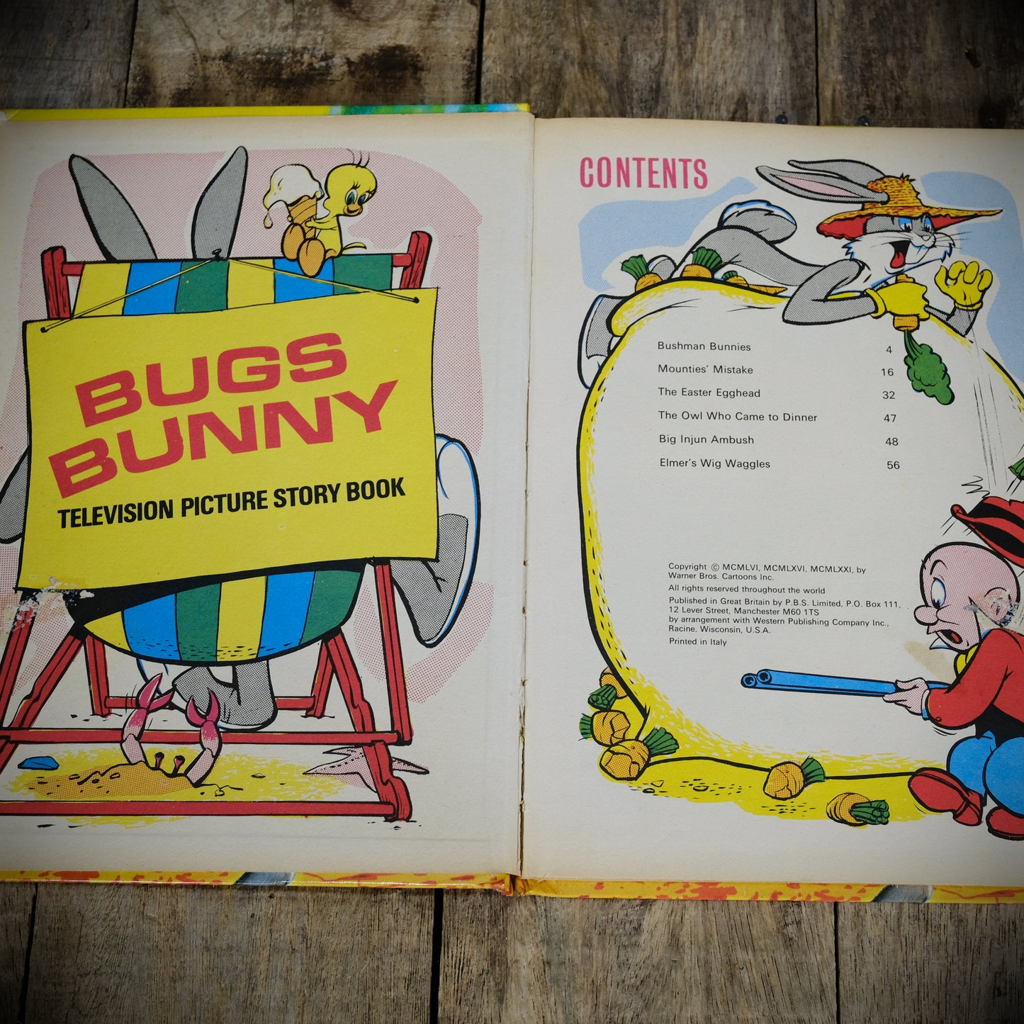 Bugs Bunny Television Picture Story Book, 1971/Vintage Hardcover Warner Bros Book