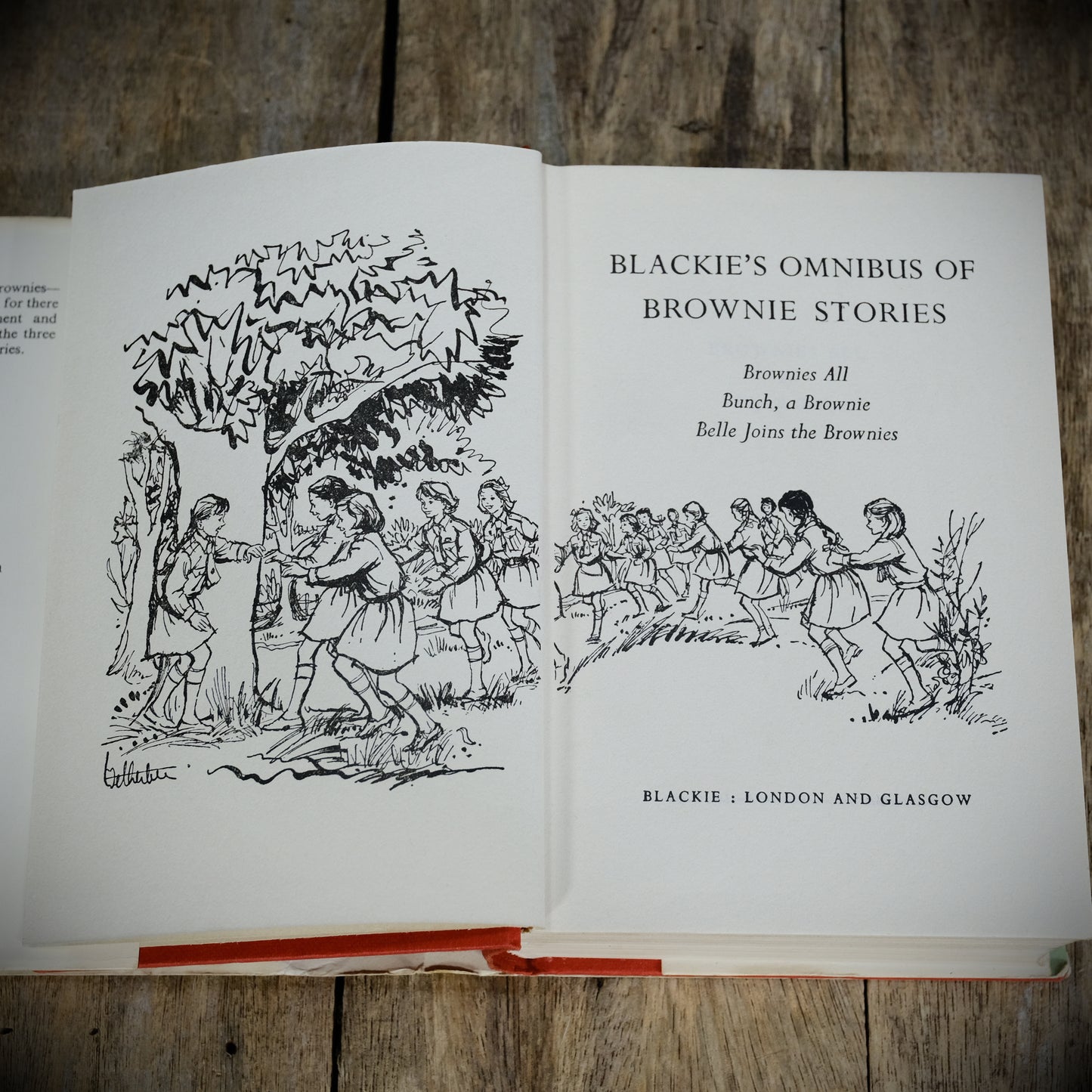 Blackie's Omnibus of Brownie Stories, Undated Mid Century Children's Hardcover