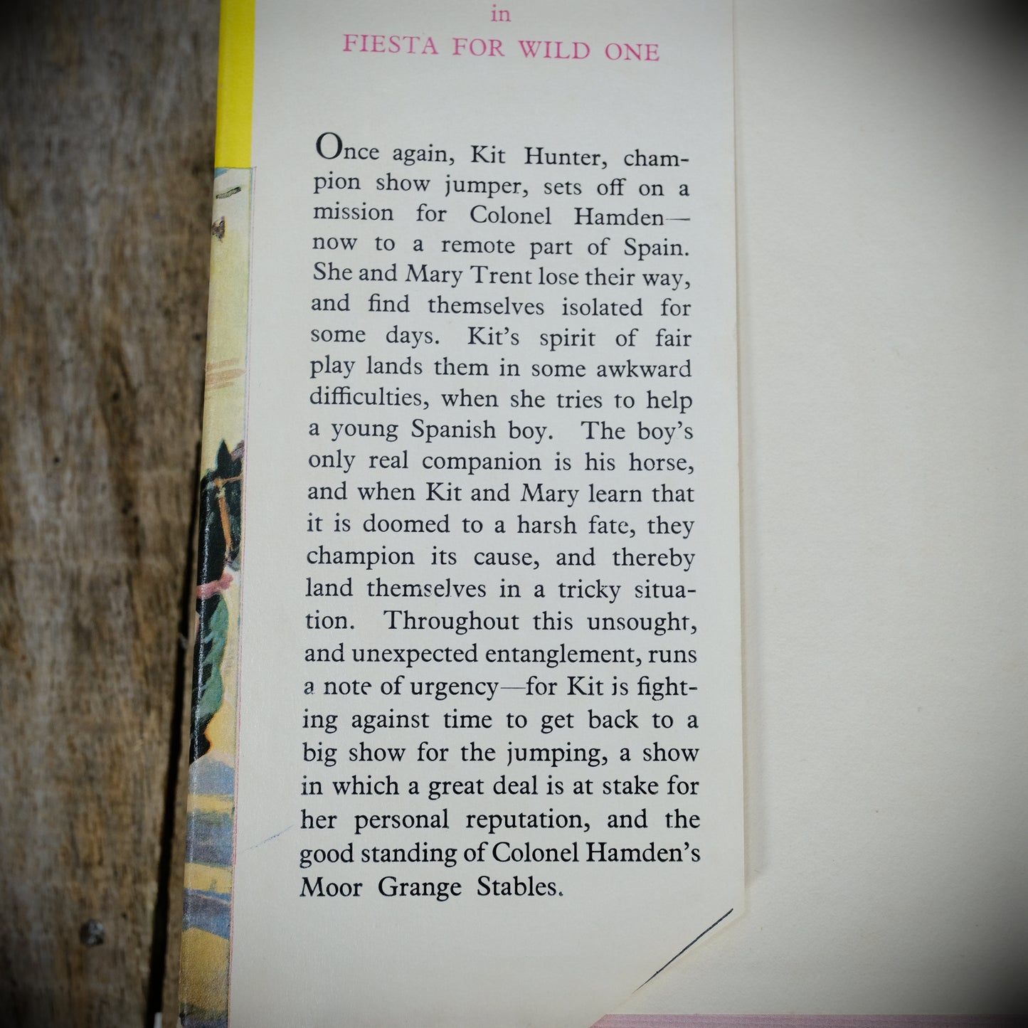 Kit Hunter Show Jumper in Fiesta for Wild One, Peter Grey, 1960 Children's Hardcover