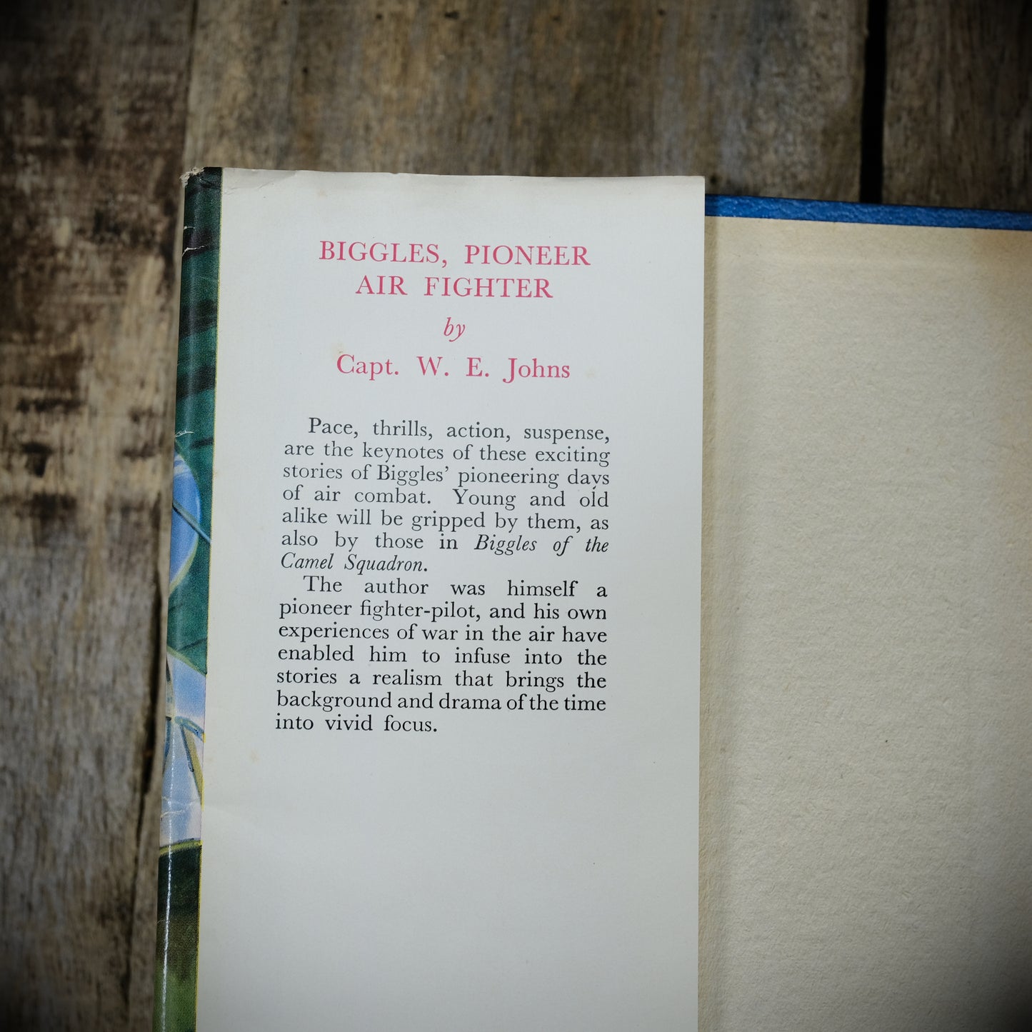 Biggles Pioneer Air Fighter, W E Johns, Deans Mid Century Undated Hardcover