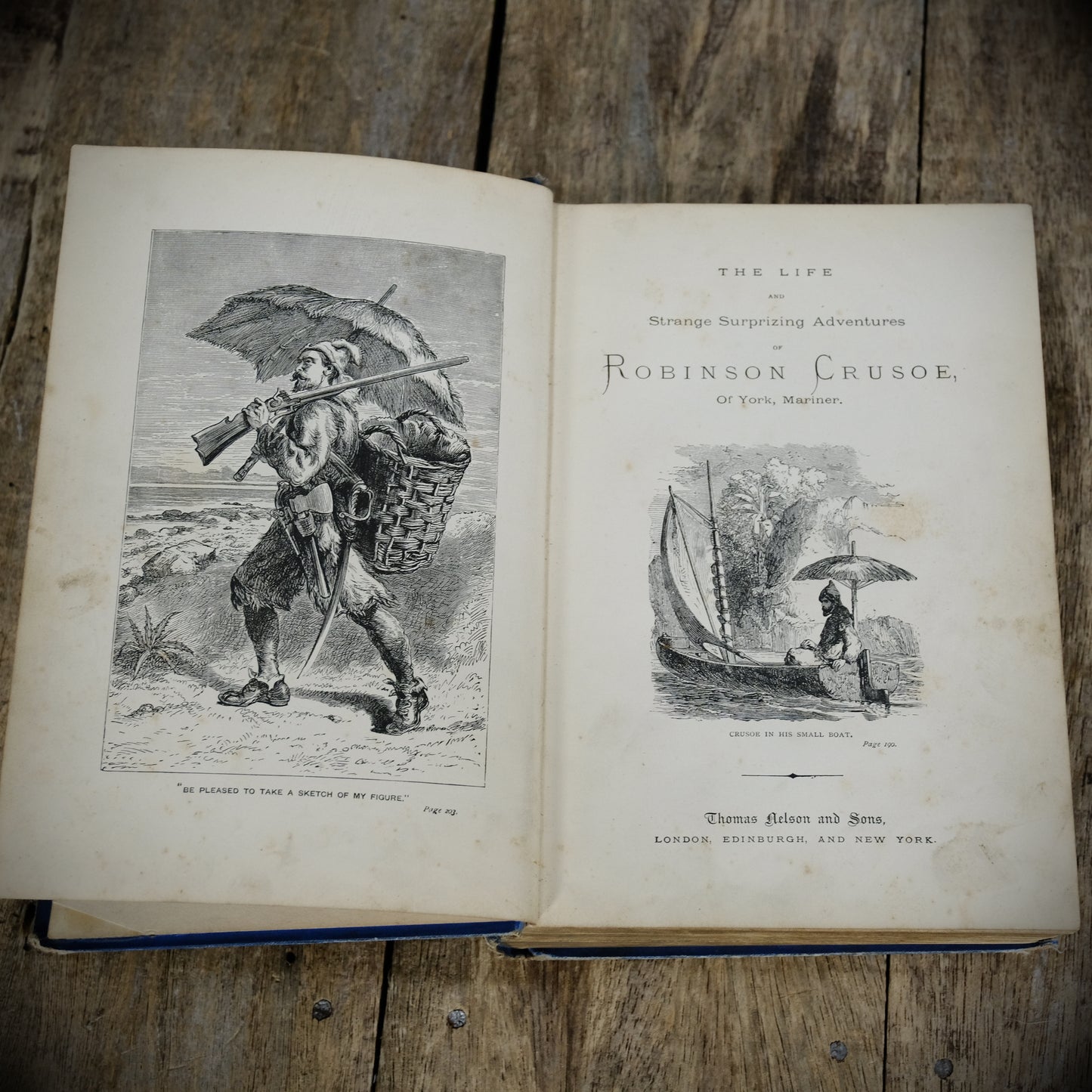 The Life and Surprizing Adventures of Robinson Crusoe of York, Mariner, Undated Victorian Hardcover