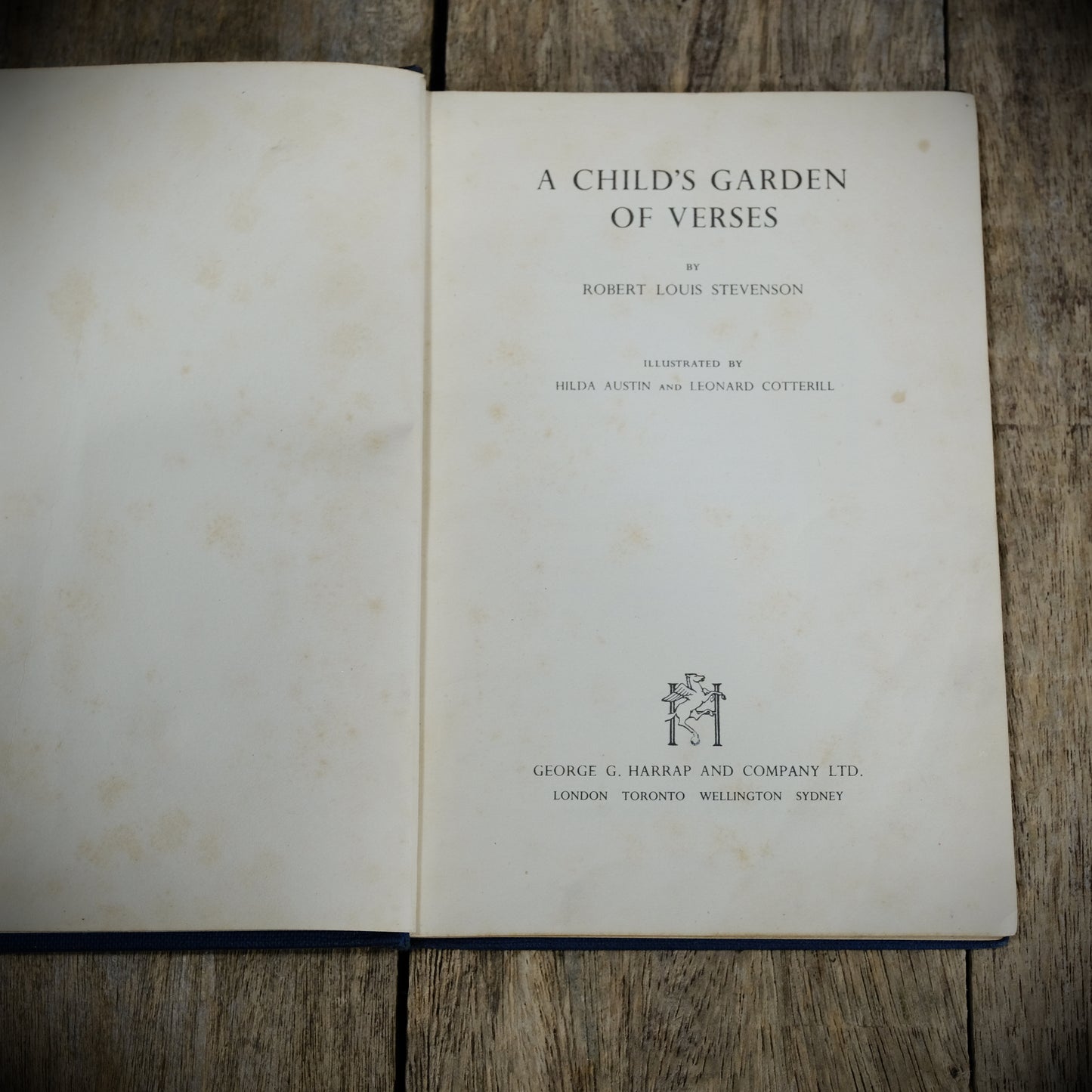 A Child's Garden of Versus, Robert Louis Stevenson, 1953 Illustrated Hardcover