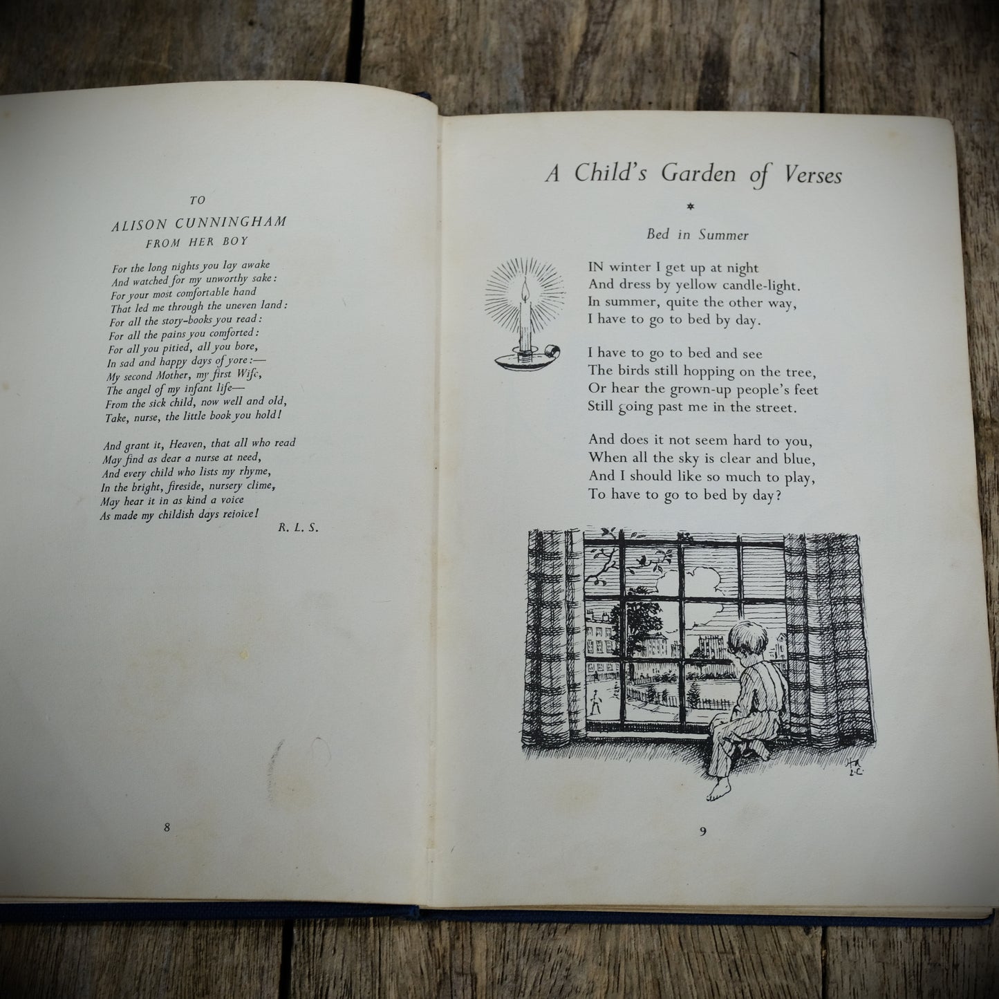 A Child's Garden of Versus, Robert Louis Stevenson, 1953 Illustrated Hardcover