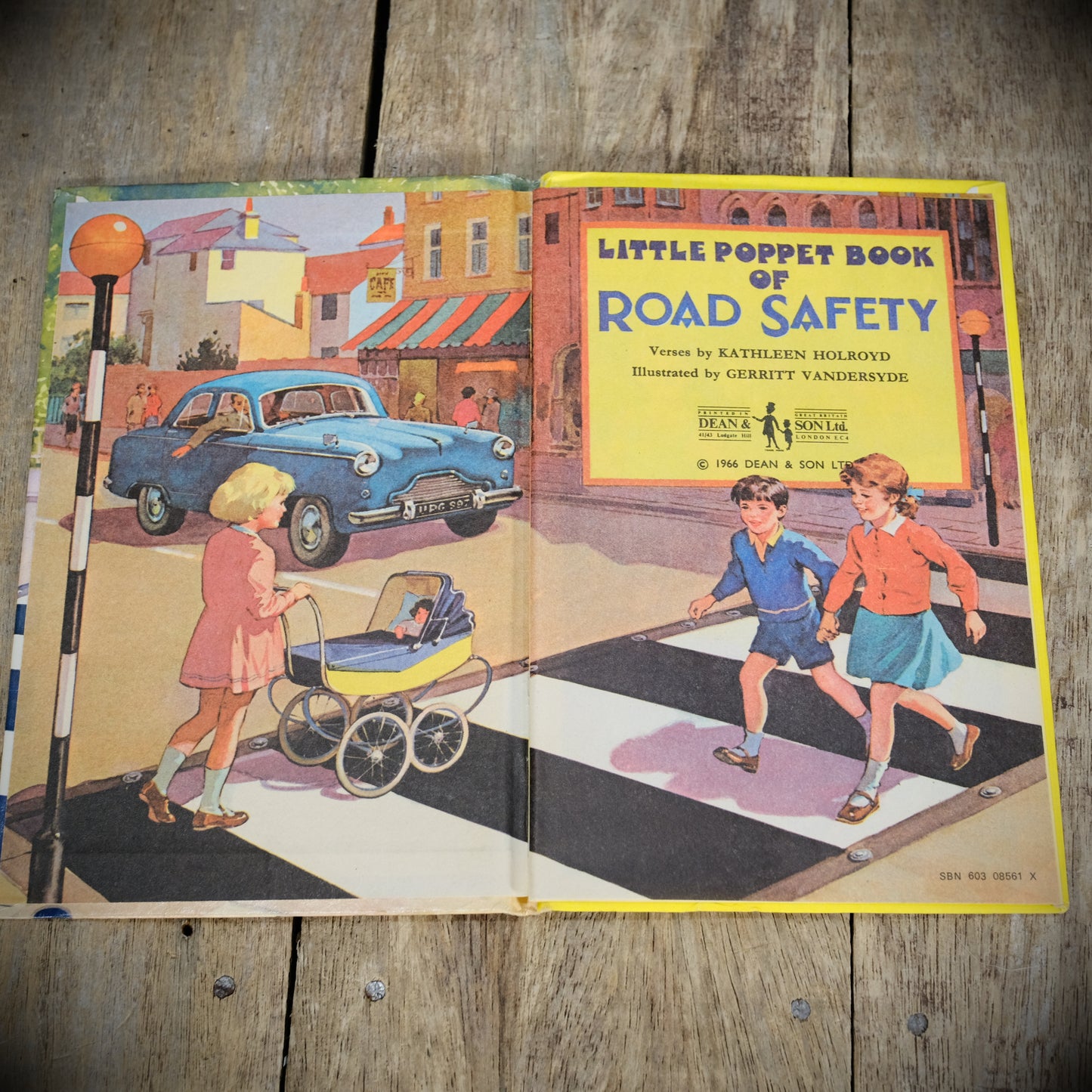 Little Poppet Book of Road Safety, Vintage 1966 Children's Book, Hardcover, Cars, Bicycles Etc.