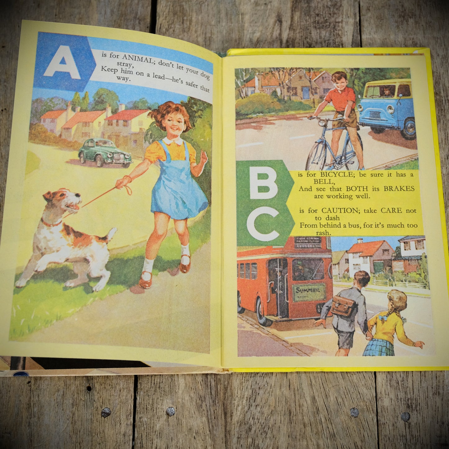 Little Poppet Book of Road Safety, Vintage 1966 Children's Book, Hardcover, Cars, Bicycles Etc.