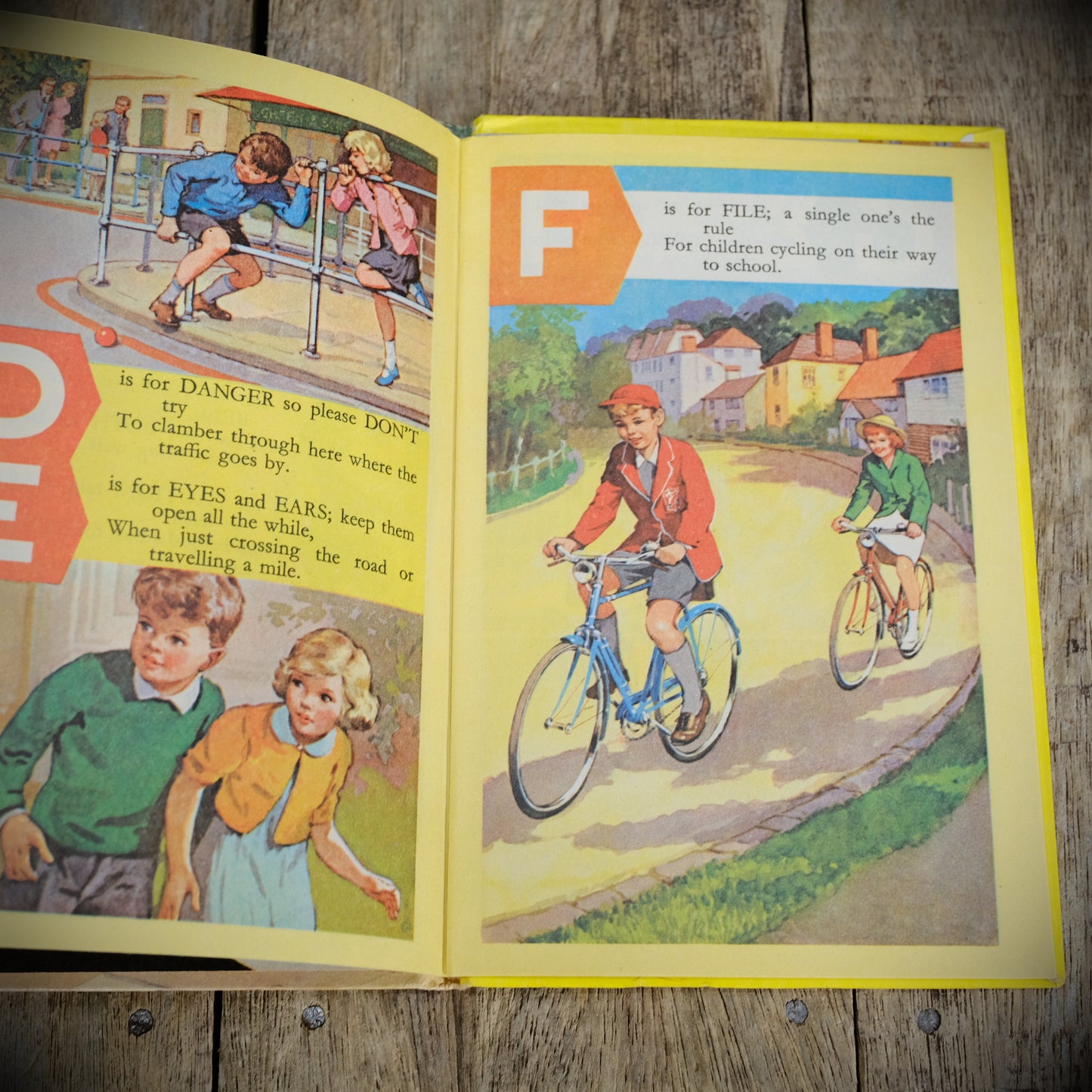 Little Poppet Book of Road Safety, Vintage 1966 Children's Book, Hardcover, Cars, Bicycles Etc.