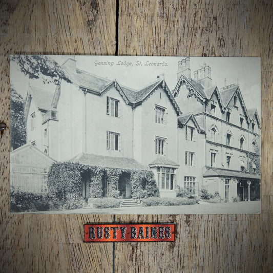 Postcard, Gensing Lodge, St Leonards, 1913, Printed