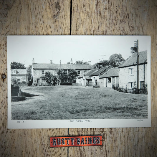 Postcard, The Green, Wall, Hexham, Real Photo