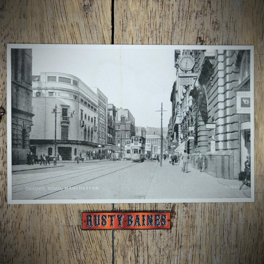 Postcard, Manchester, Oxford Road, Trams, Gaumont Cinema