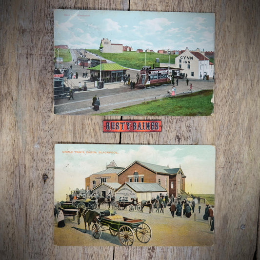 Postcards, Blackpool Uncle Tom's Cabin, Gynn Inn Early 1900s, Printed