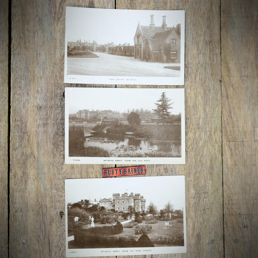 Postcards, Welbeck Abbey & Post Office, Real Photo Circa 1910