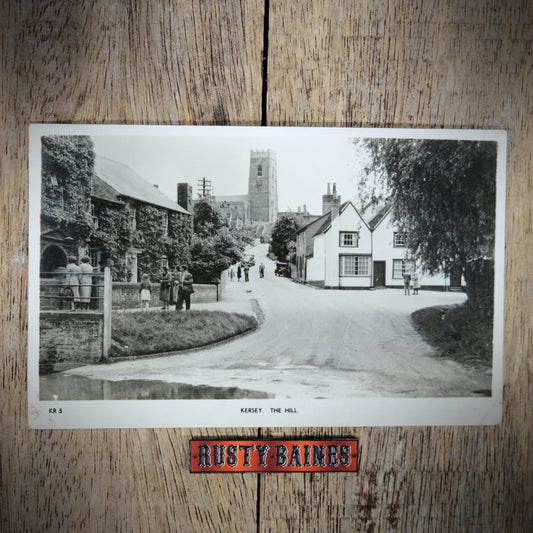 Postcard, Kersey, The Hill, Ipswich Suffolk, Real Photo