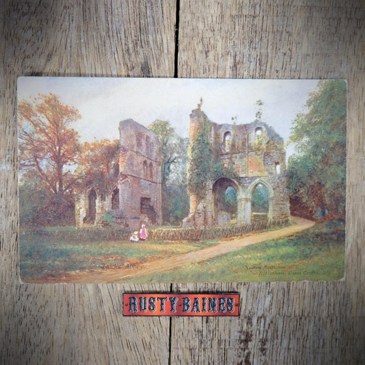 Postcard, Roche Abbey Rotherham, Great Central Railway Art Card