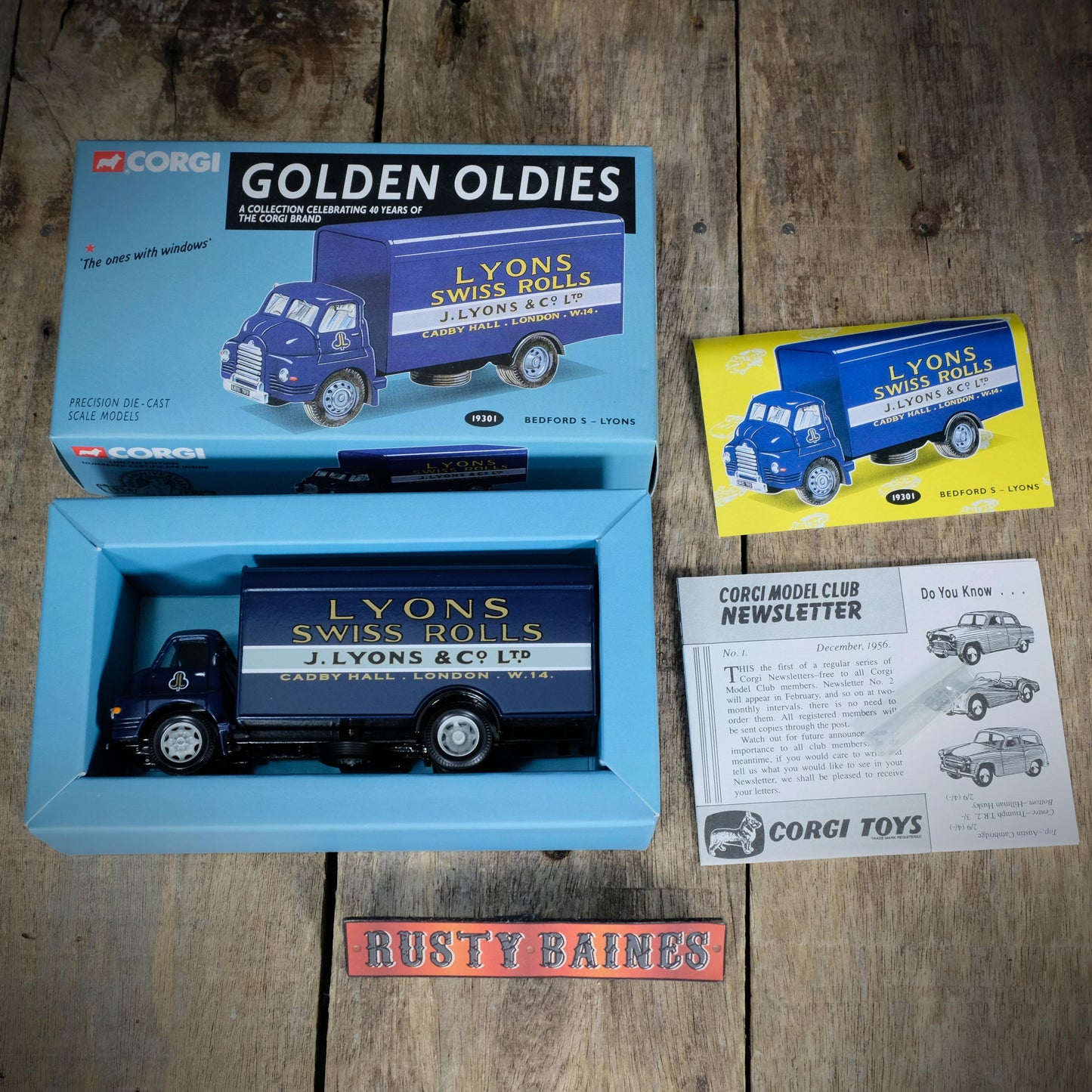 Corgi Golden Oldies, Bedford S Van Wagon Lorry, Lyons Swiss Rolls, Boxed