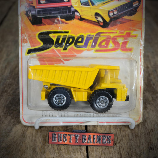 Matchbox No.58 Faun Dumper Truck, Yellow, Opened Blister Card