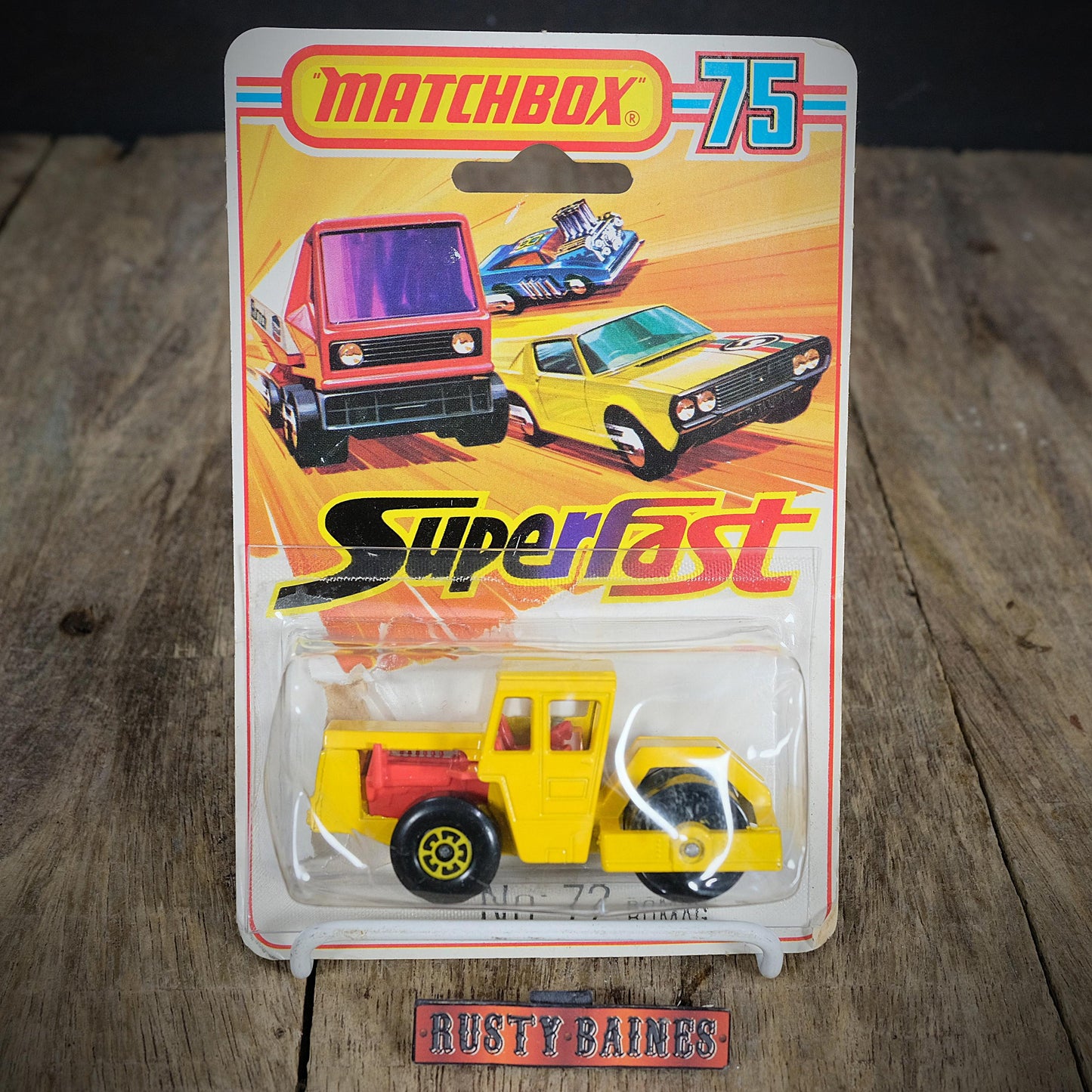 Matchbox Superfast No.72 Bomag Road Roller, Opened Blister Card