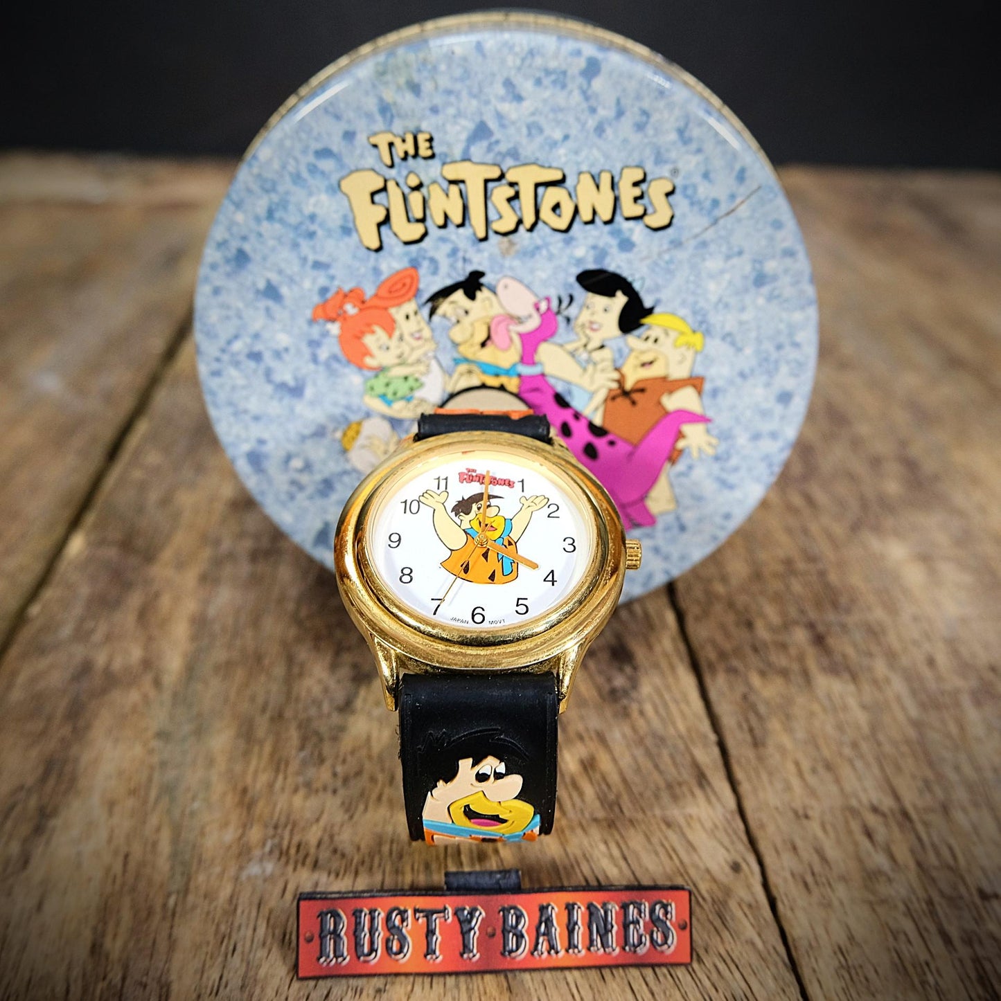 A 1990's Waltham Flintstones Watch in Original Tin