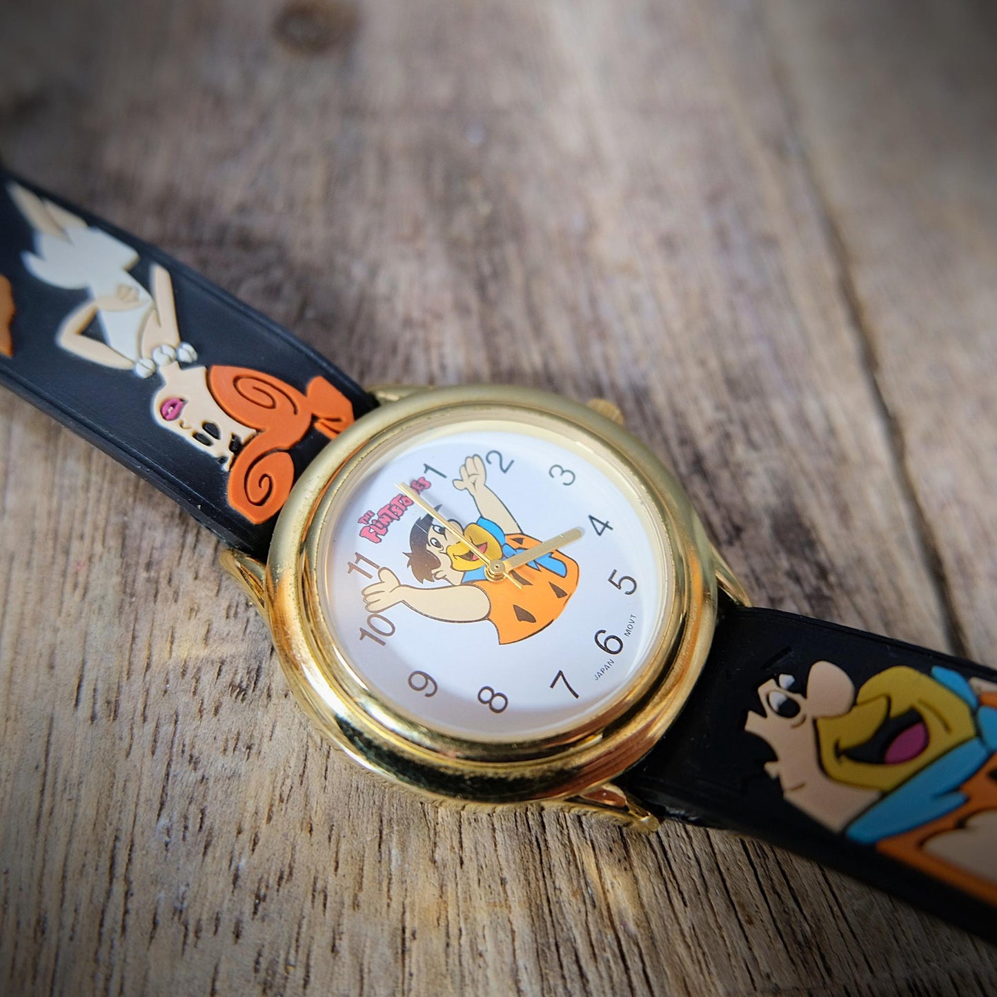 A 1990's Waltham Flintstones Watch in Original Tin