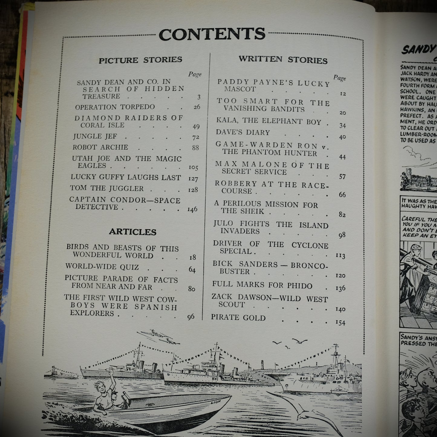 Lion Annual 1959, Fleetway Children's Comic Adventure Hardcover