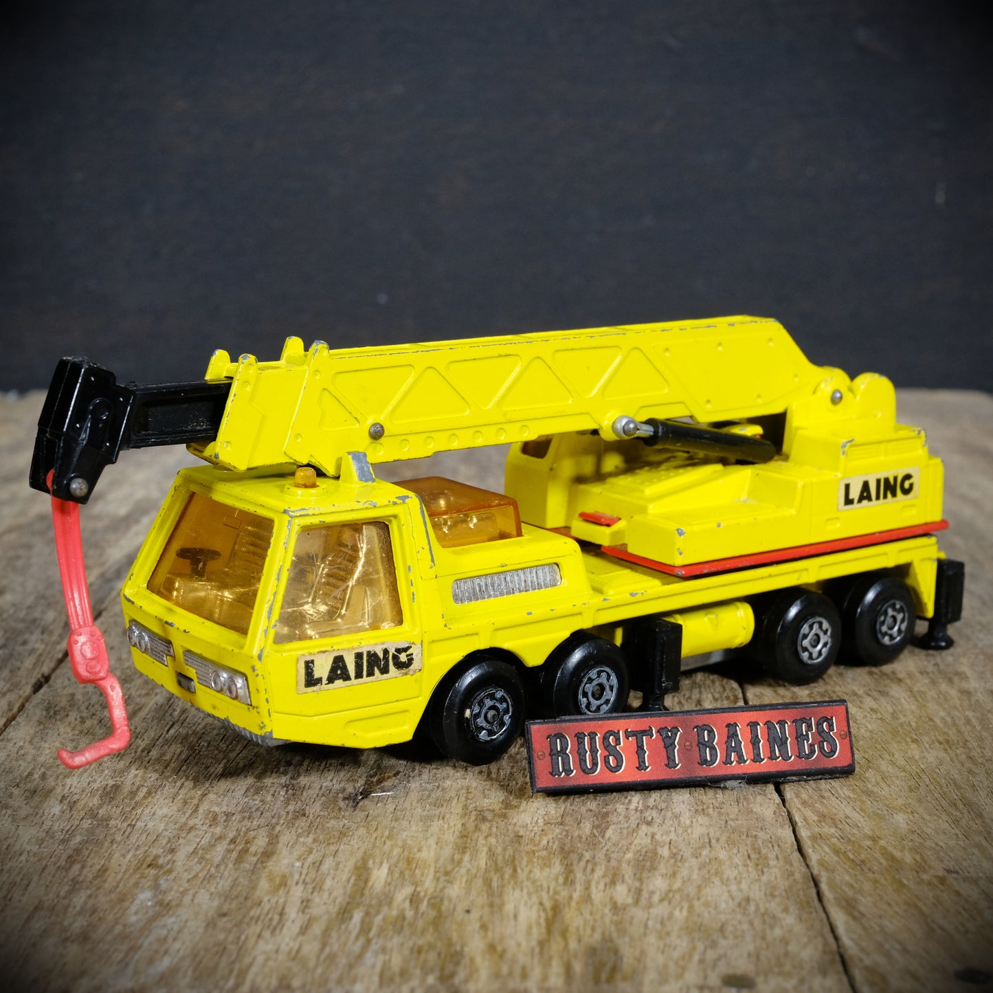 Used Vintage Matchbox Super Kings K-12 Hercules Mobile Crane, Yellow, 1974