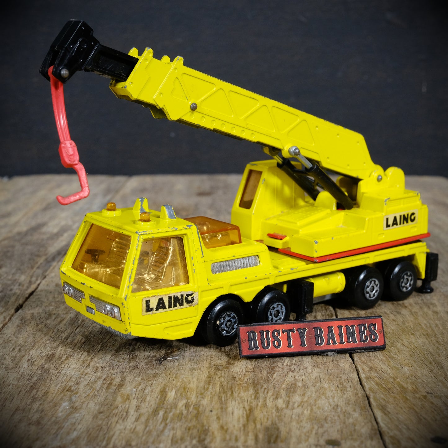 Used Vintage Matchbox Super Kings K-12 Hercules Mobile Crane, Yellow, 1974