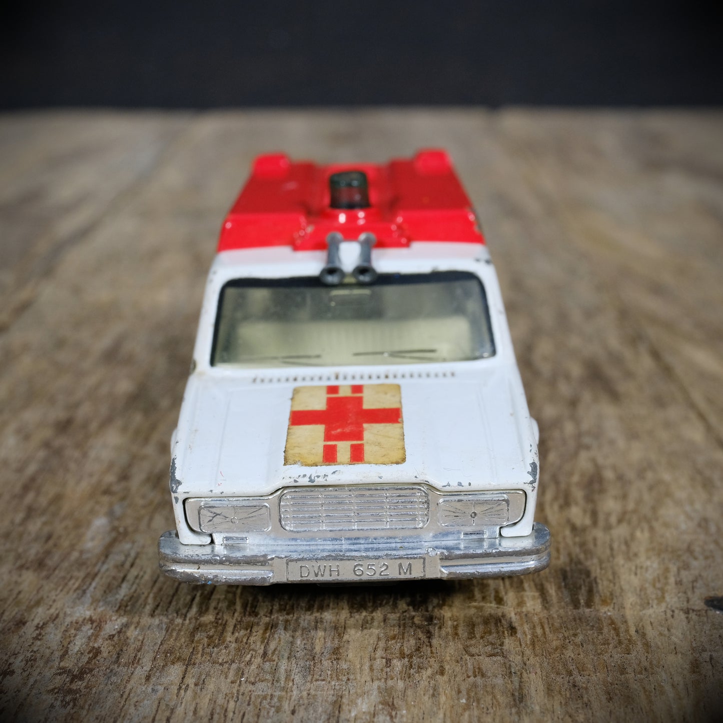 Used Vintage Matchbox Super Kings K-49 Ambulance, White/Red