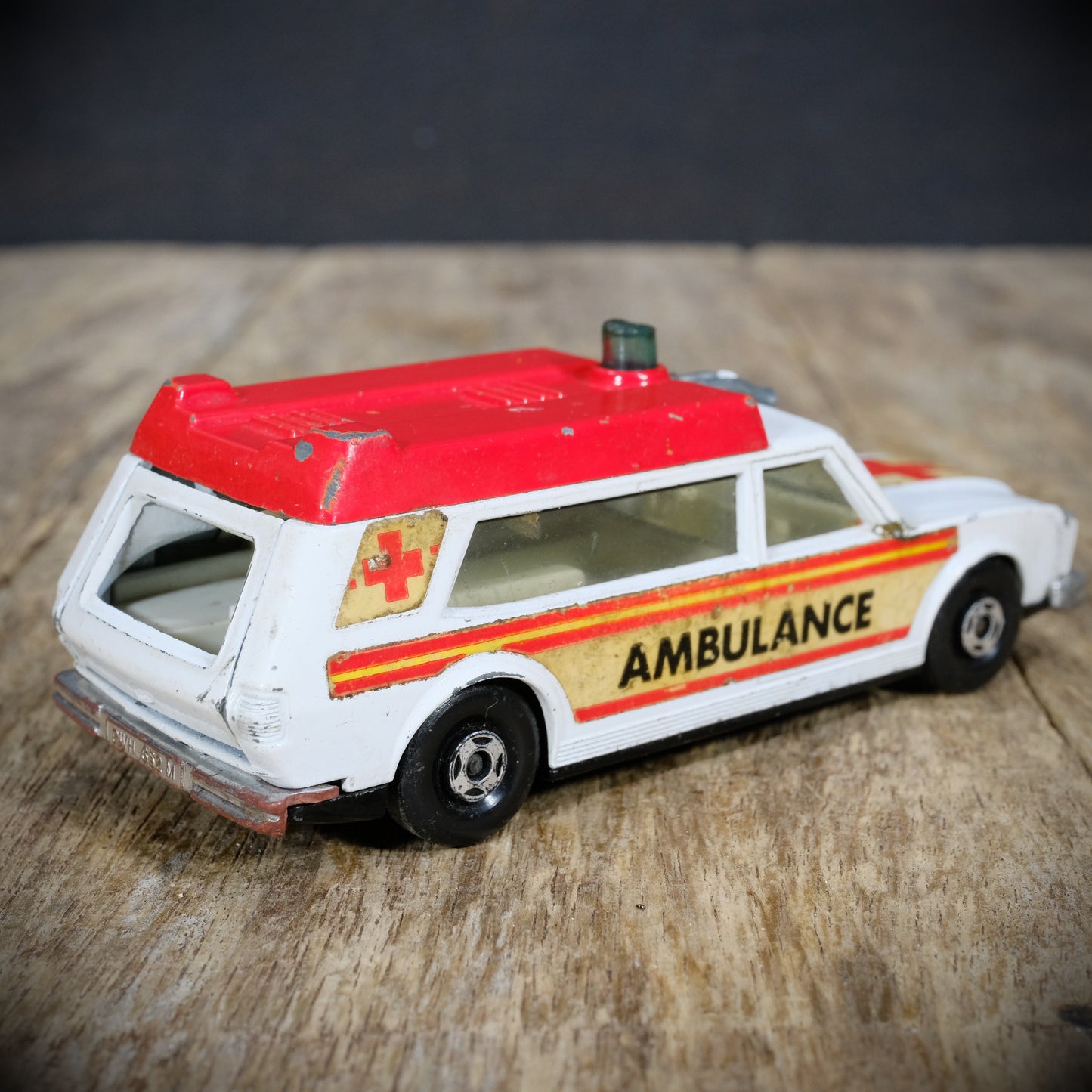 Used Vintage Matchbox Super Kings K-49 Ambulance, White/Red