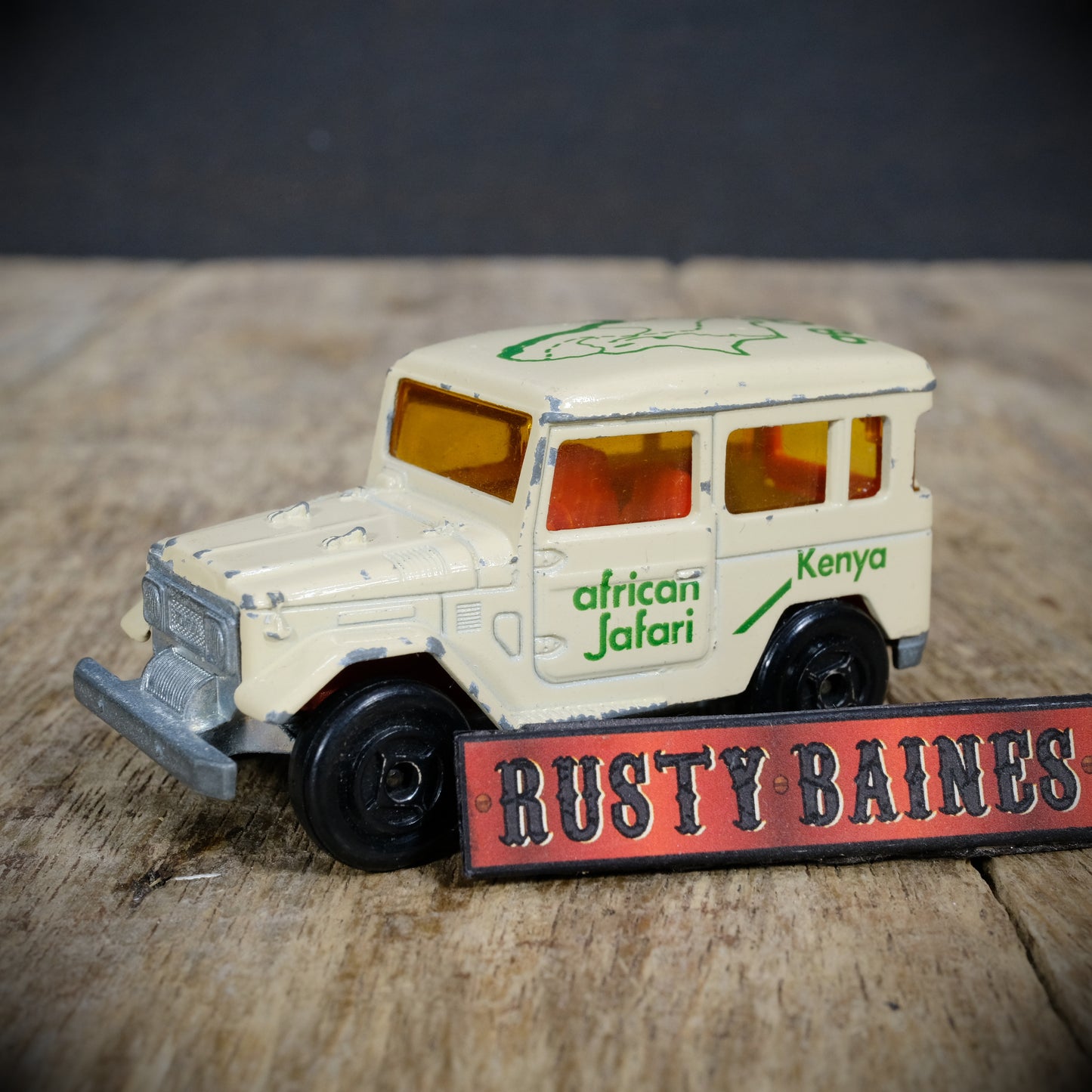 Used Vintage Majorette Land Crusier SWB Safari 4x4 SUV, Cream