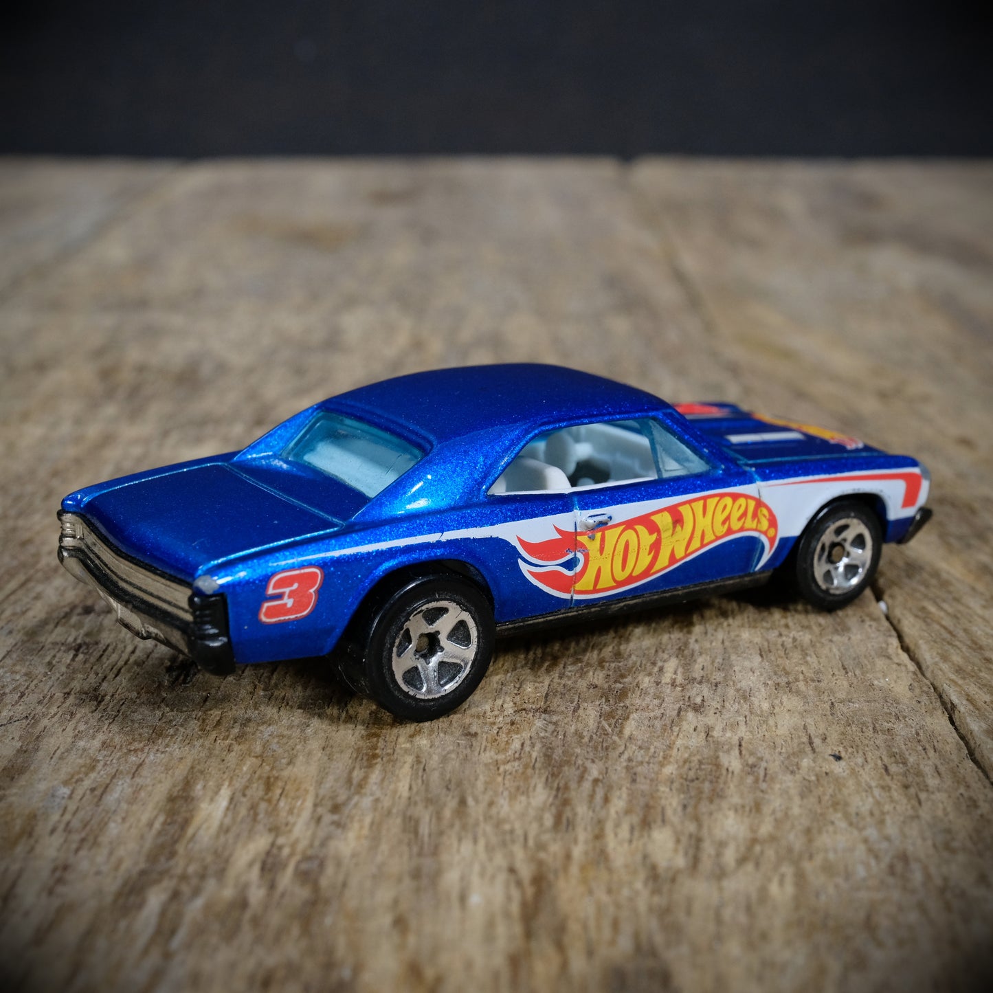 Used Hot Wheels '67 Chevelle SS 396 V8 Custom Car, Metallic Blue