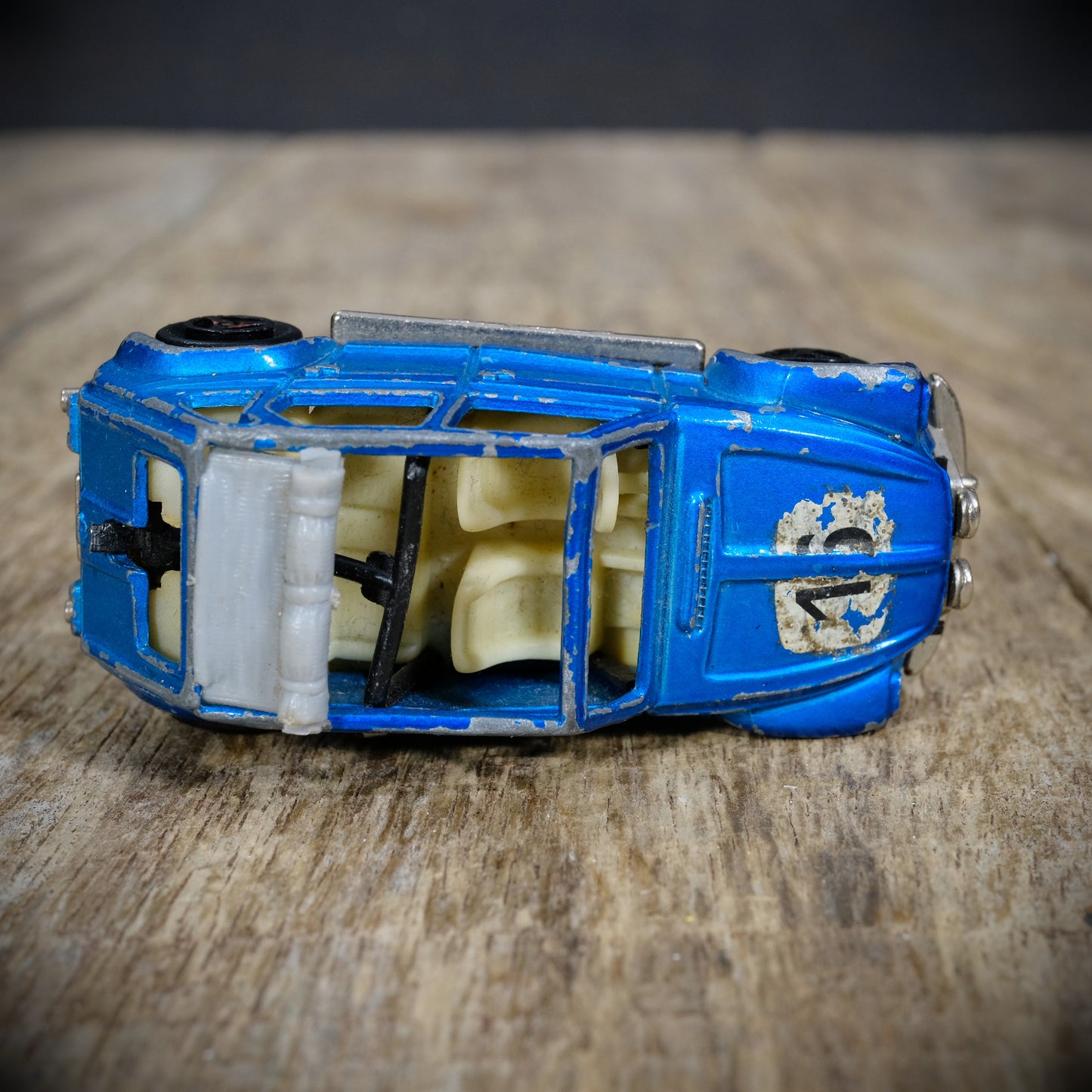 Used Vintage Majorette Citroen Dyane, Rally Car, Blue, Playworn