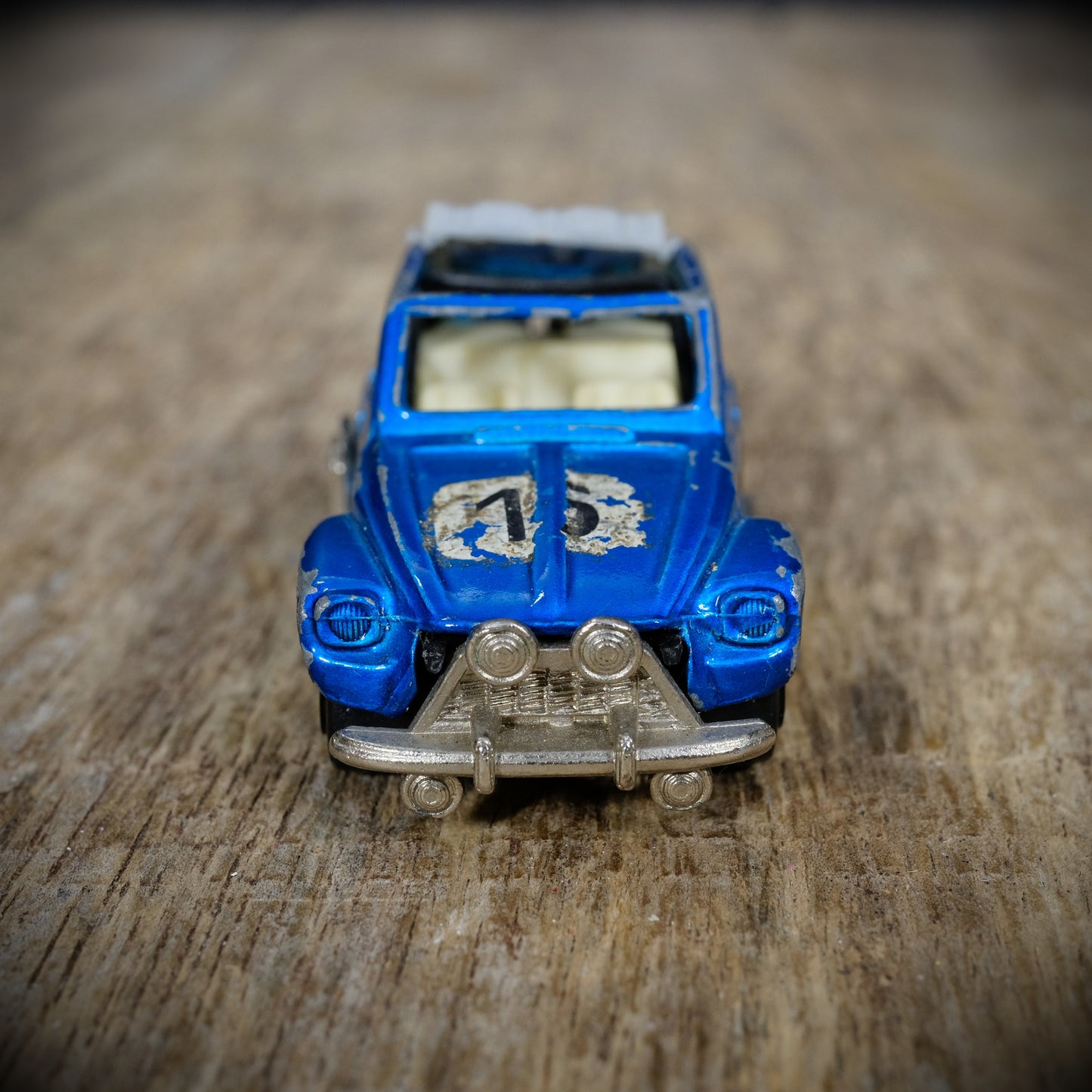 Used Vintage Majorette Citroen Dyane, Rally Car, Blue, Playworn
