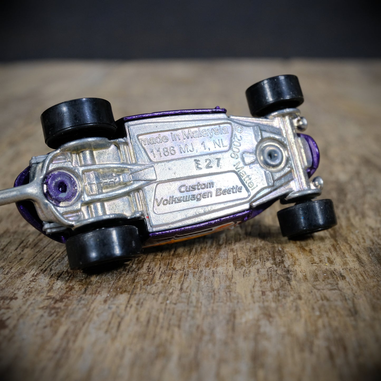 Used Hot Wheels Custom VW Volkswagen Beetle Hot Rod, Metallic Purple