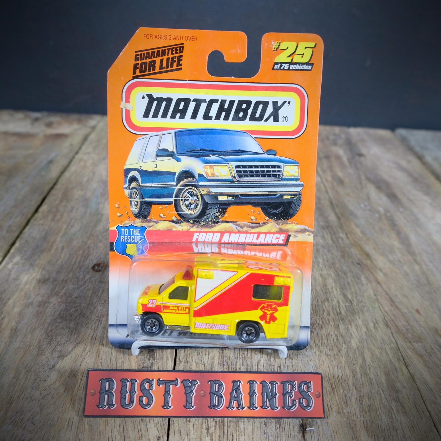 Matchbox Ford Ambulance, 911 USA, Carded, 1997