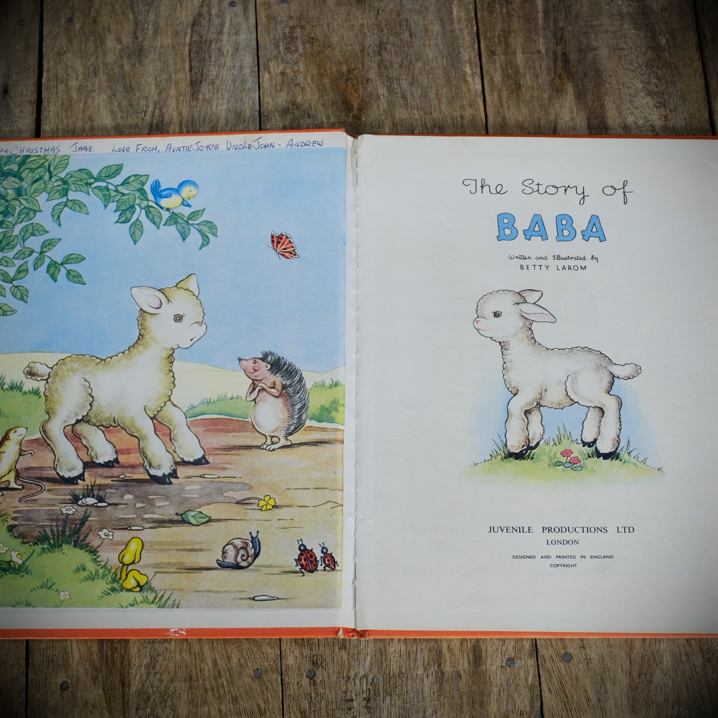 The Story of Baba, Betty Larom, Vintage Children's Book, Undated Hardcover, Sheep, Lamb