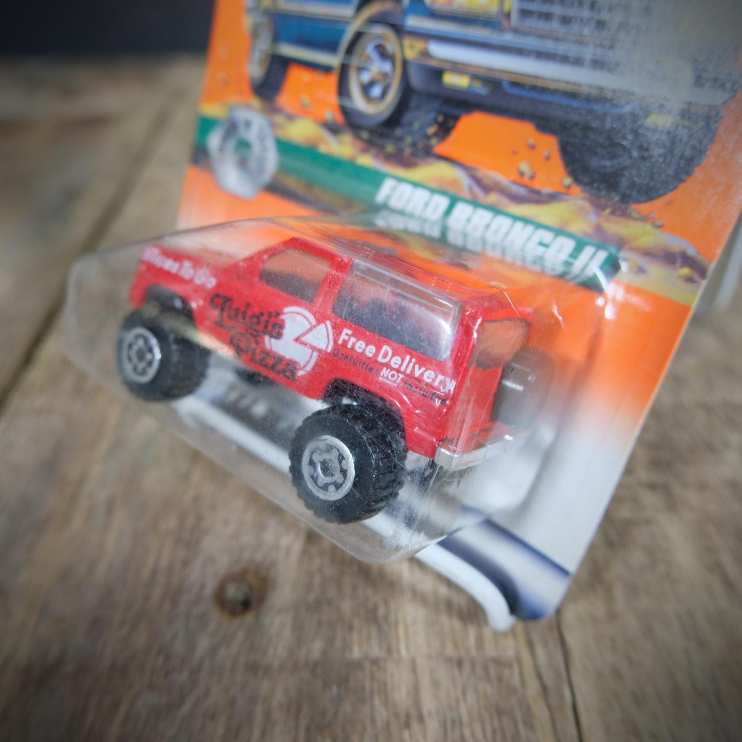 Matchbox Ford Bronco II, Luigi's Pizza, Carded, 1997