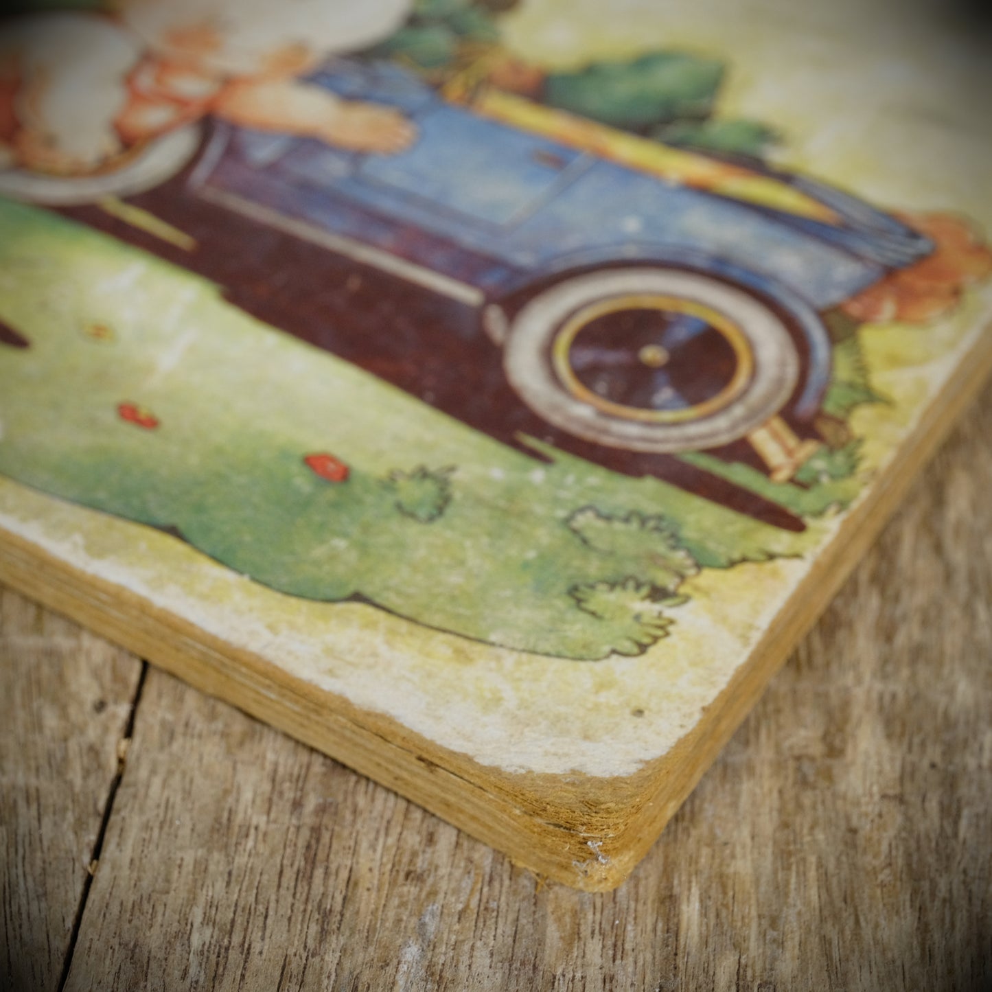 Tufty Gets a Motor Car, Truus Vinger Illustrated, Undated Vintage Children's Hardcover Board Book