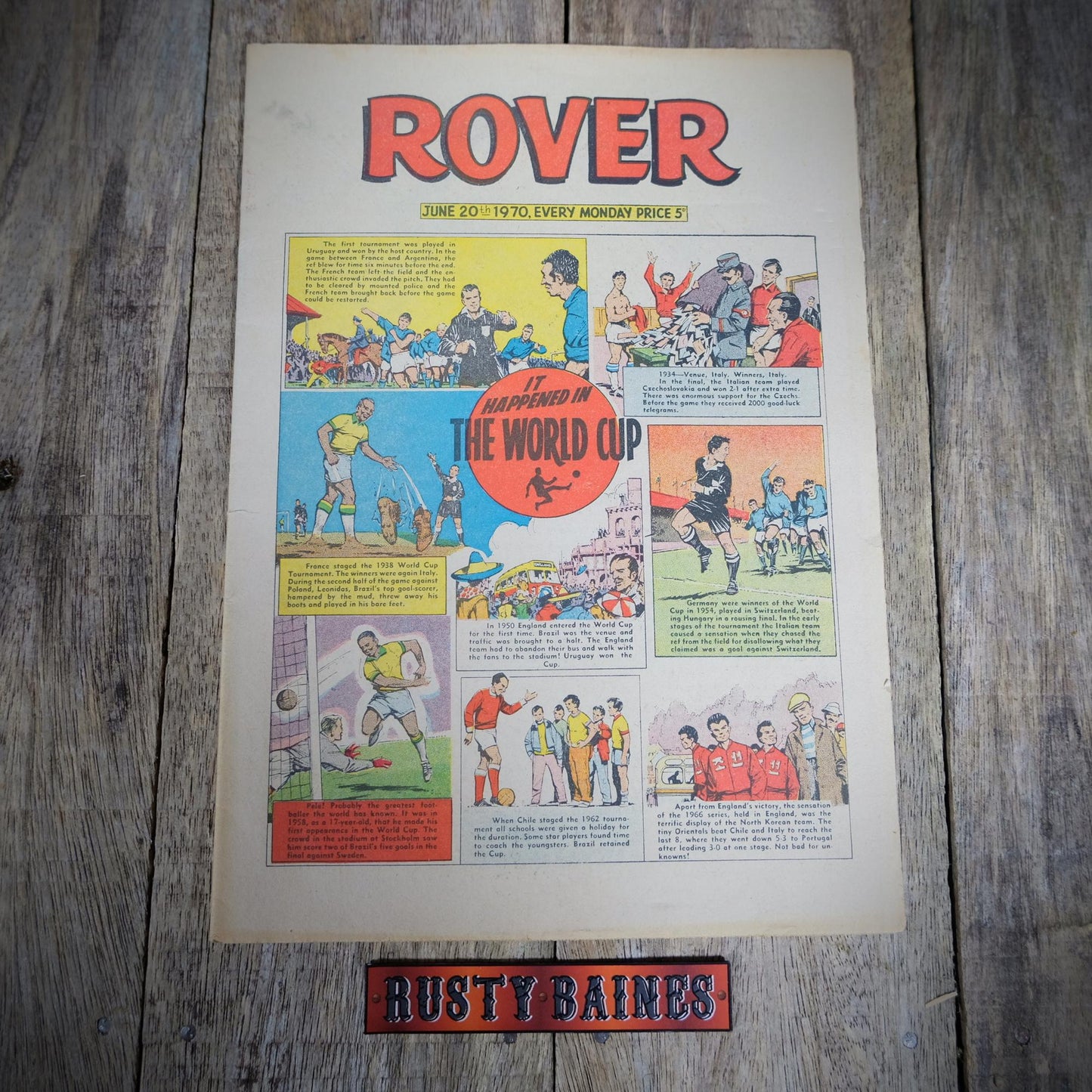 British DC Thomson Comic, Rover, June 20th 1970