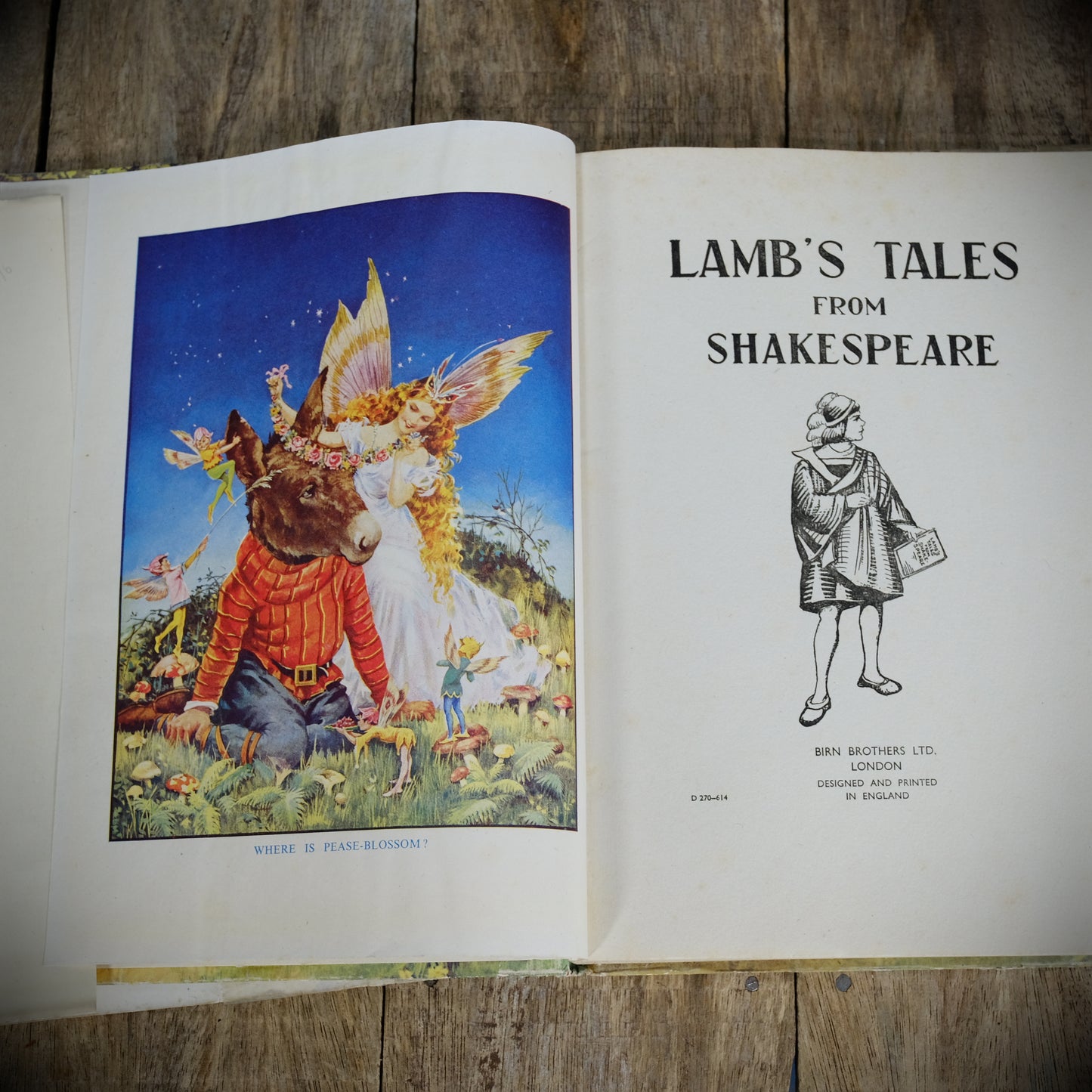 Vintage Children's Book, Lamb's Tales from Shakespeare, Birn Brothers Undated Hardcover