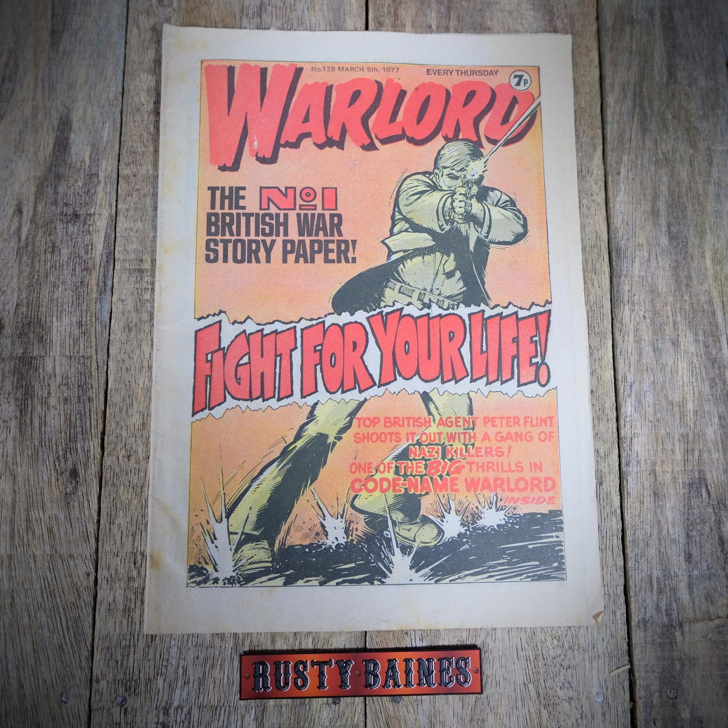 British DC Thomson Comic, Warlord #128 March 5th 1977