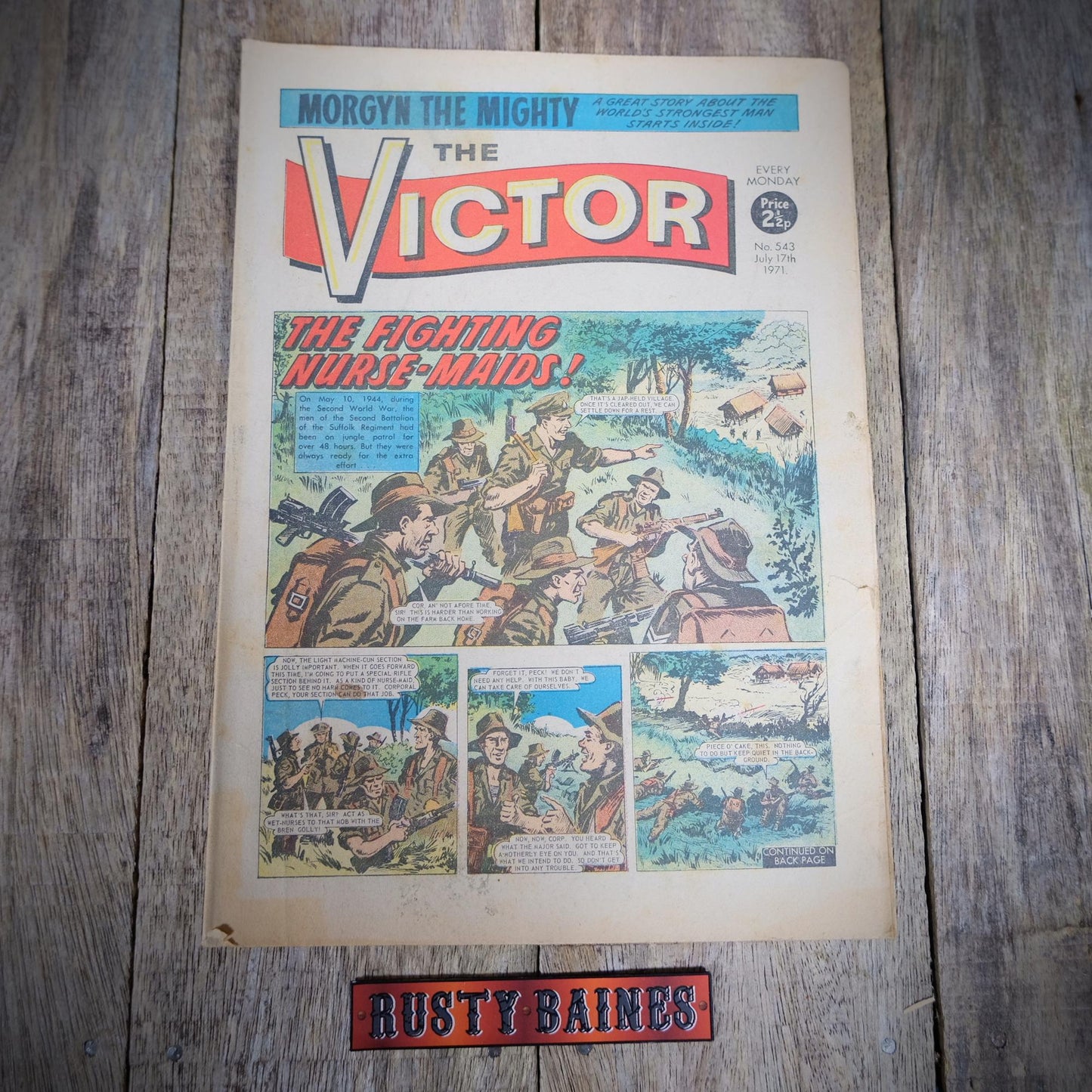 British DC Thomson Comic, The Victor #543 July 17th 1971